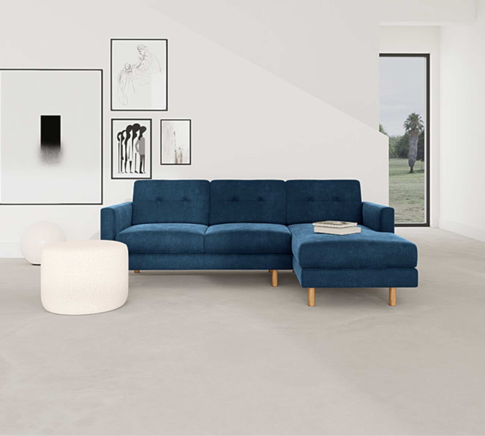 Conrad Sofa Récamiere Rechts Planet Legion Blue