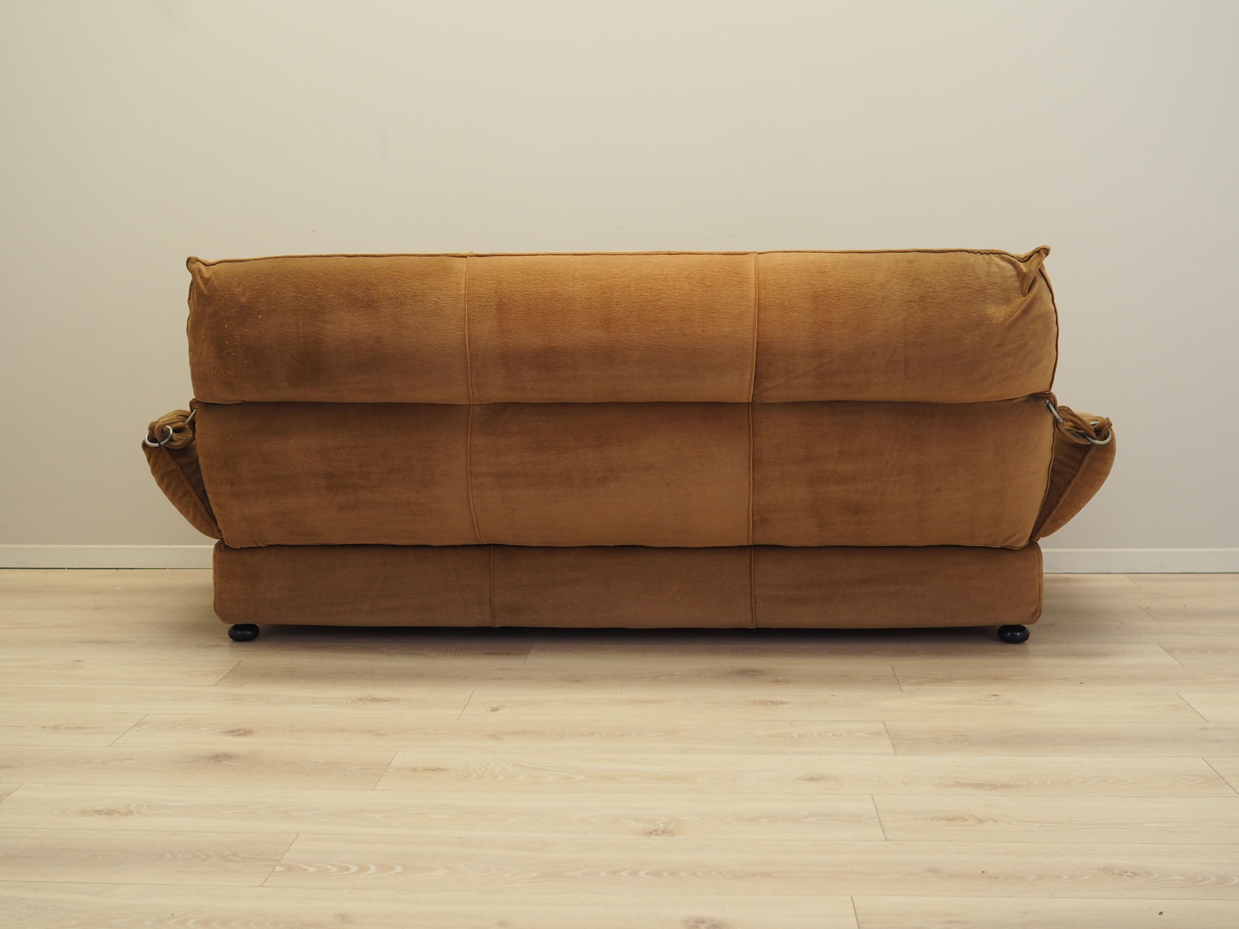 Sofa Velours Braun 1970er Jahre
