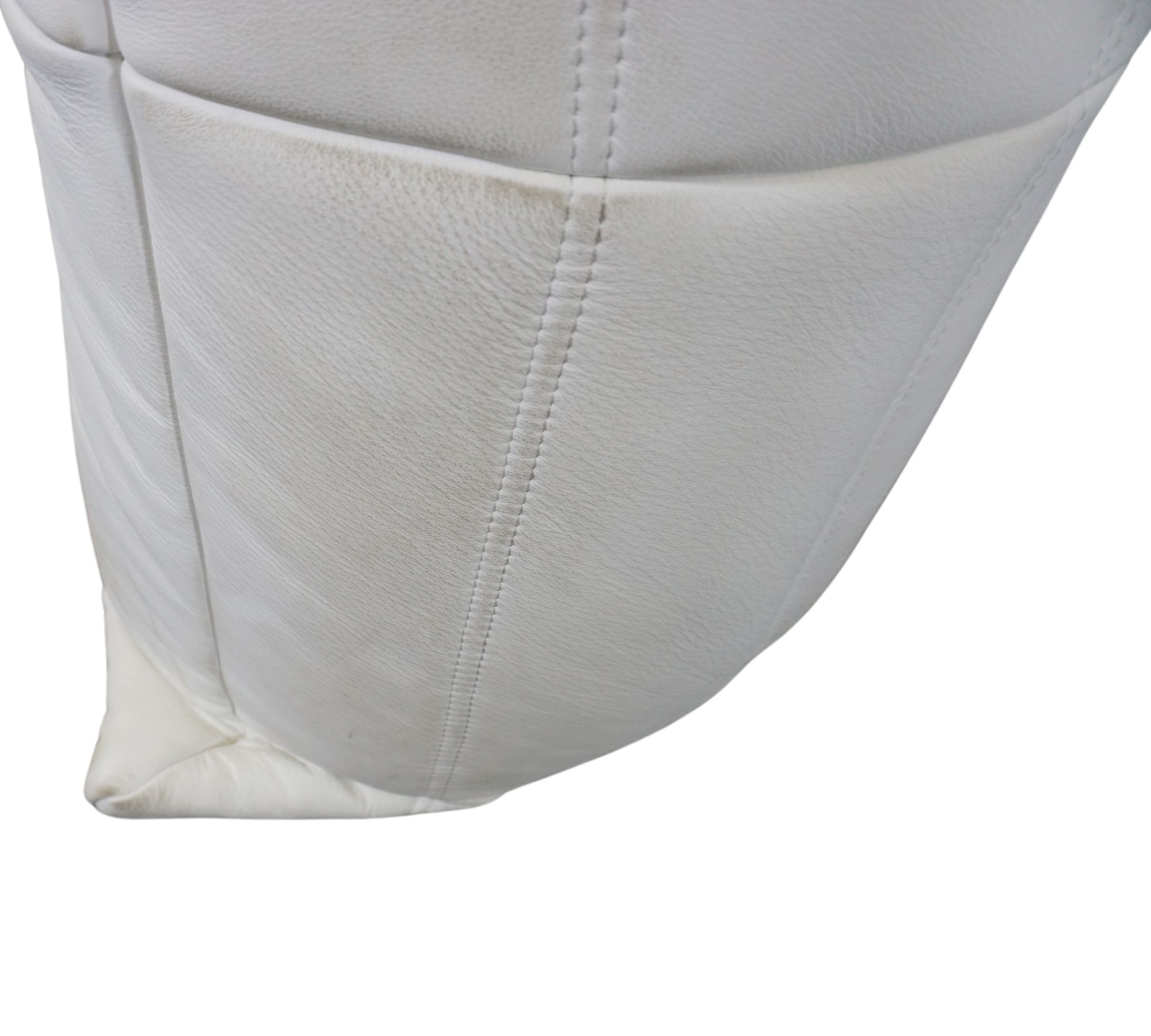 Togo Sessel und Ottoman Set Madras-Leder Weiß