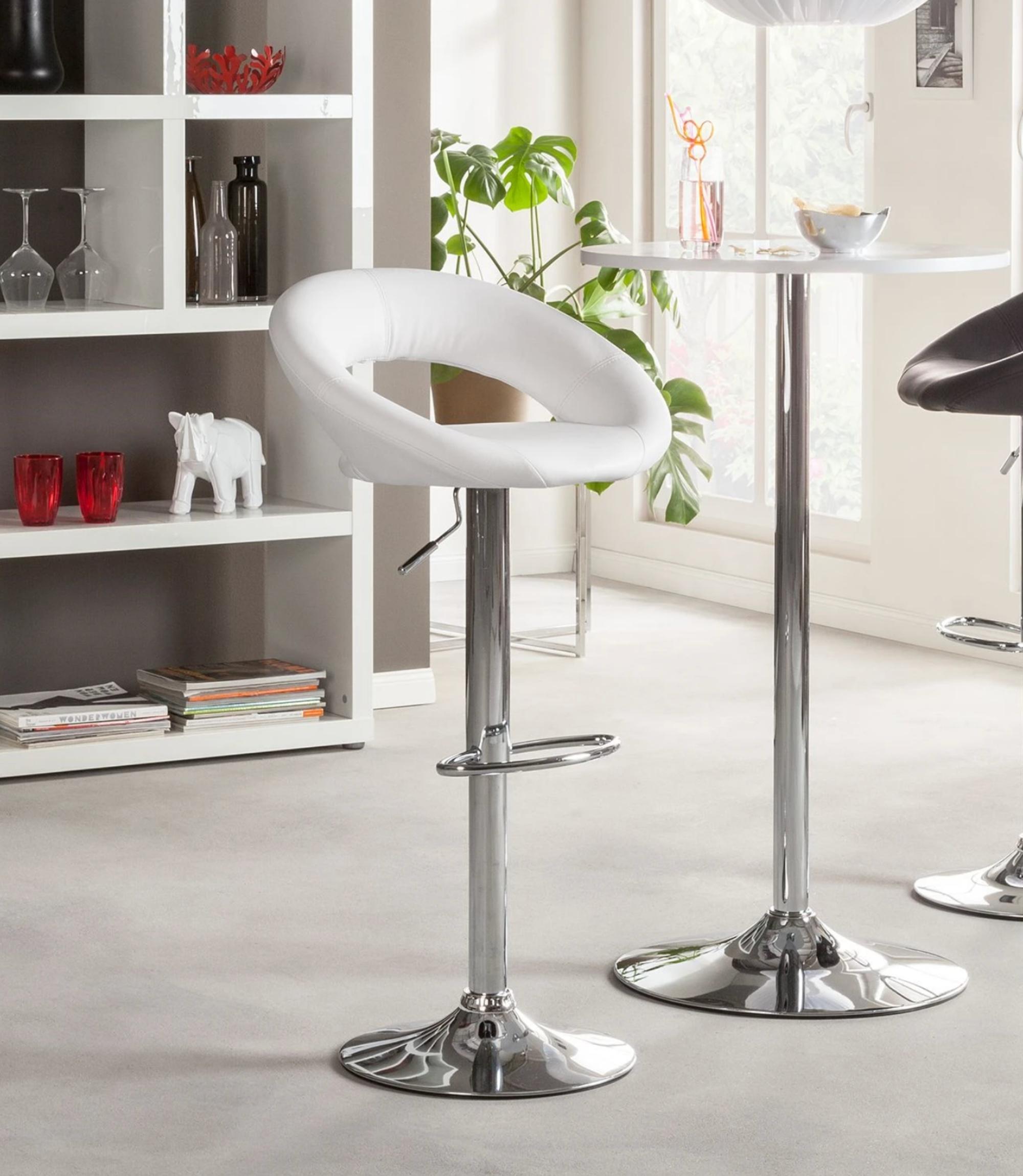 Bar stool Hemingway White / Chrome Single chair