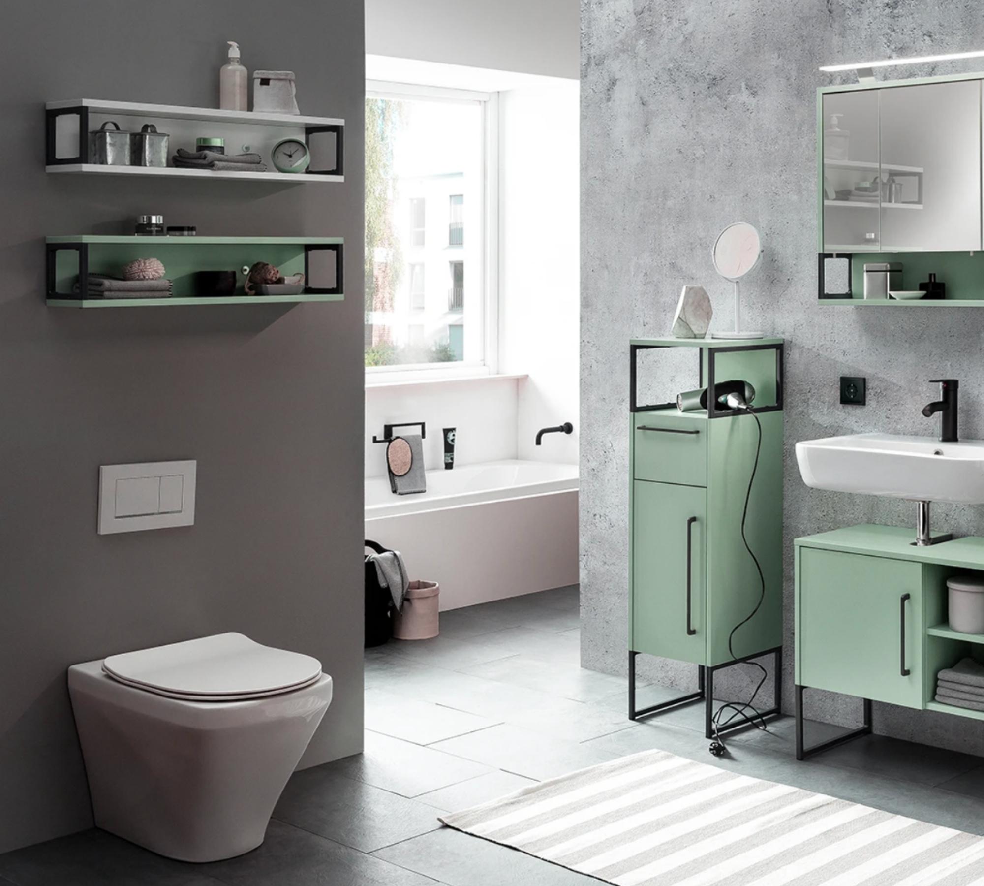 Wall shelf wood mint