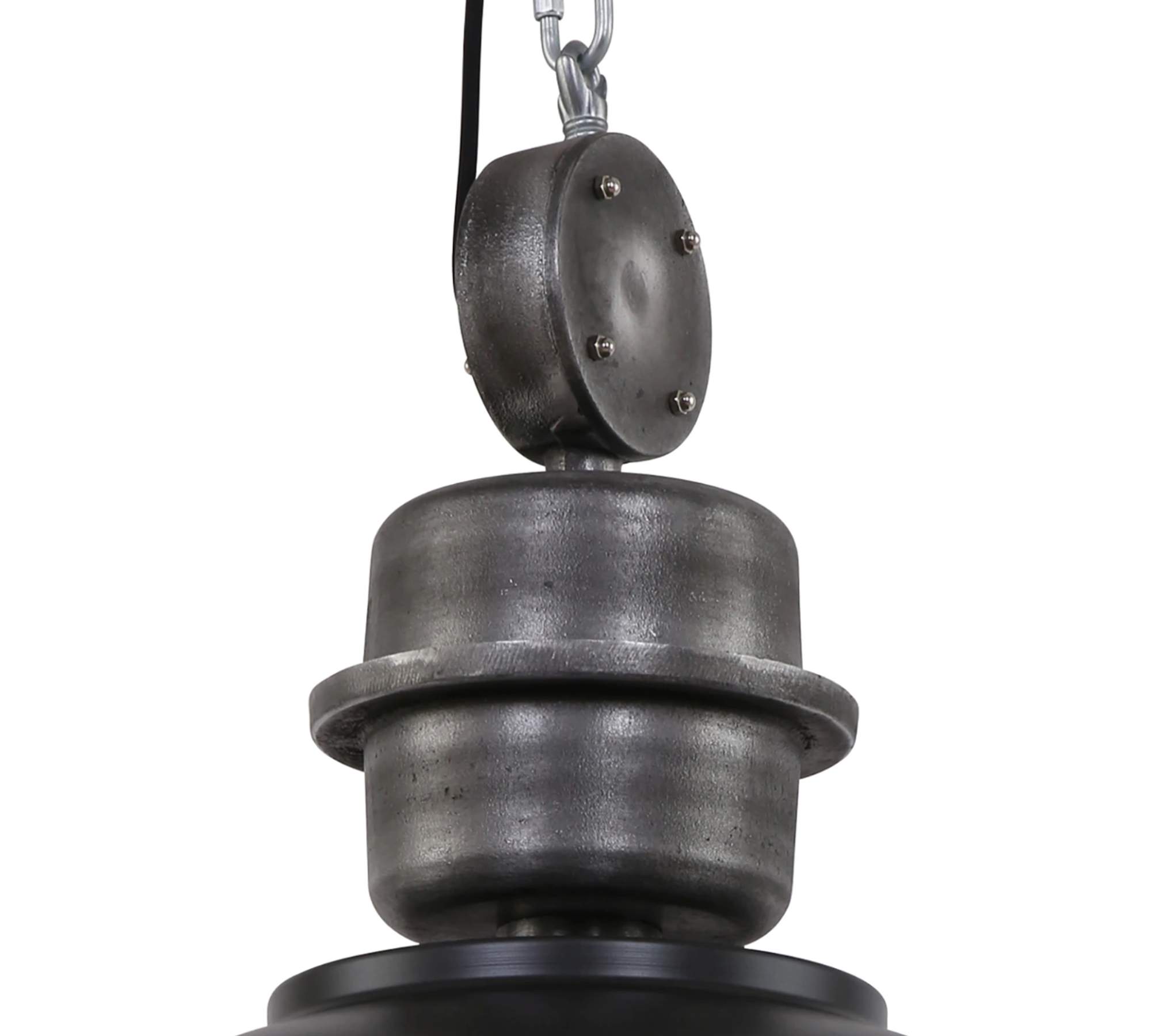 Pendant lamp Bikkel Steel / Glass 1-light Black