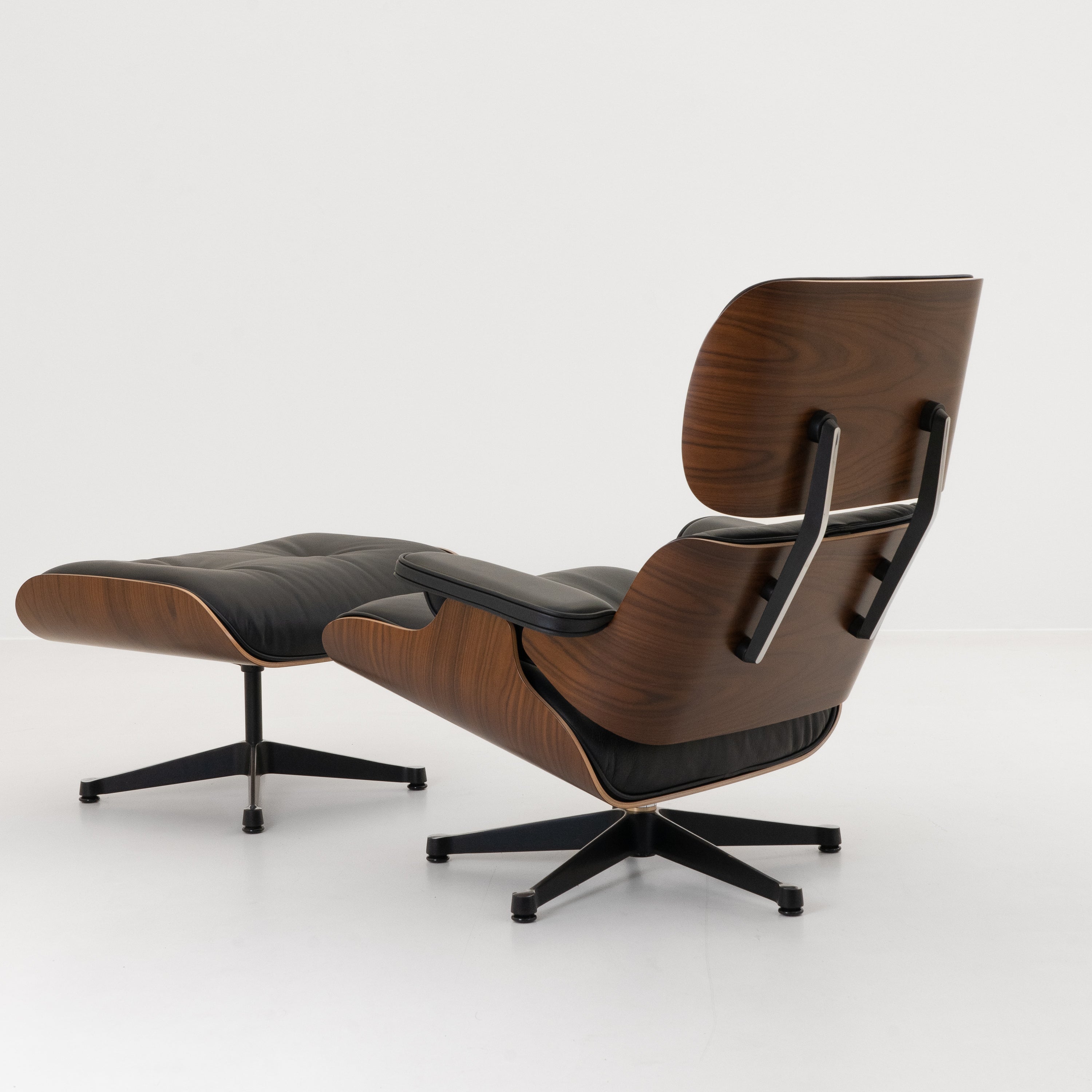 Eames Lounge Chair mit Ottoman Palisander Schwarz