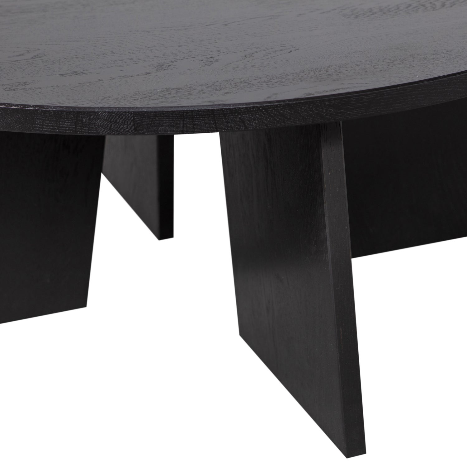 Fries Couchtisch Eichenholz Schwarz Ø 90cm