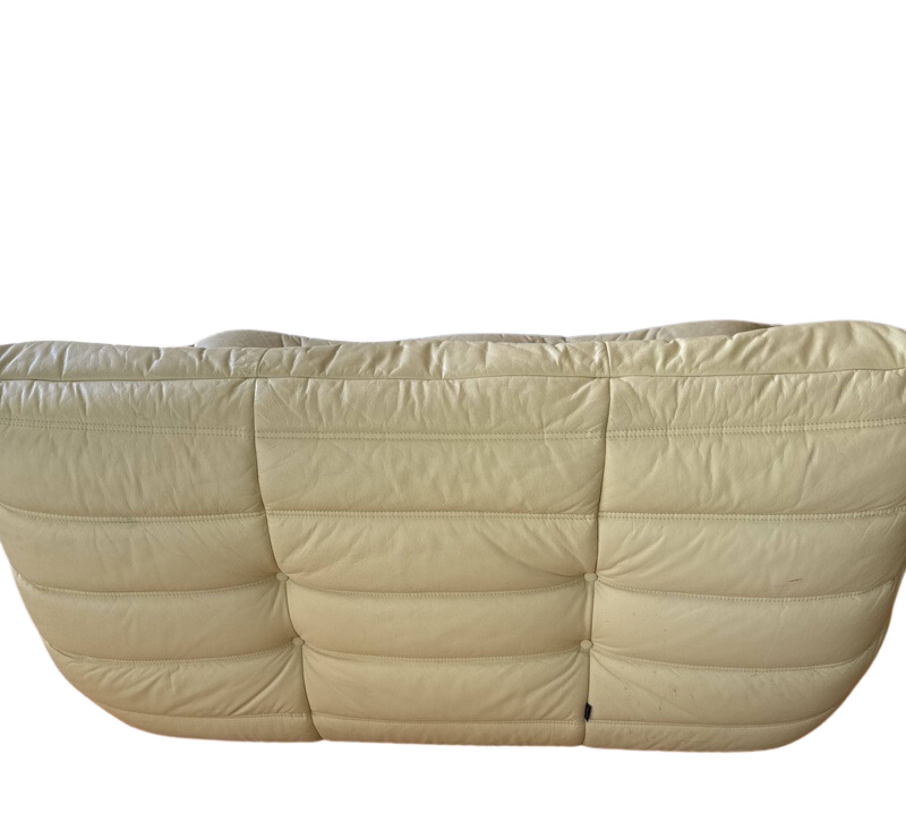 Togo Sofa 2-Sitzer Leder Weiß