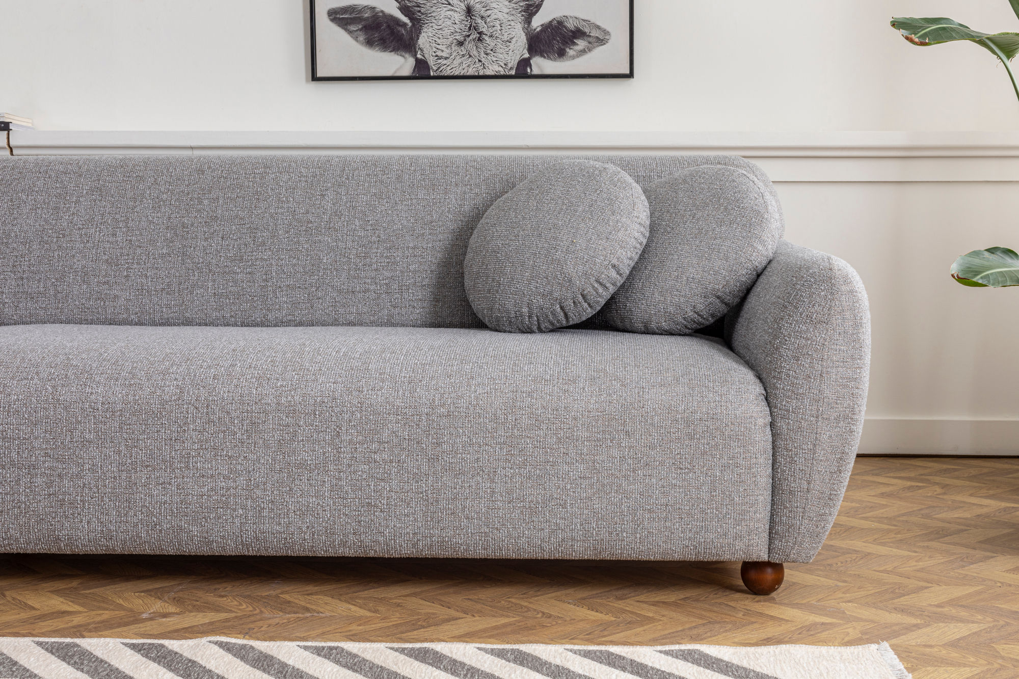 Eddy Ecksofa Links Hellgrau