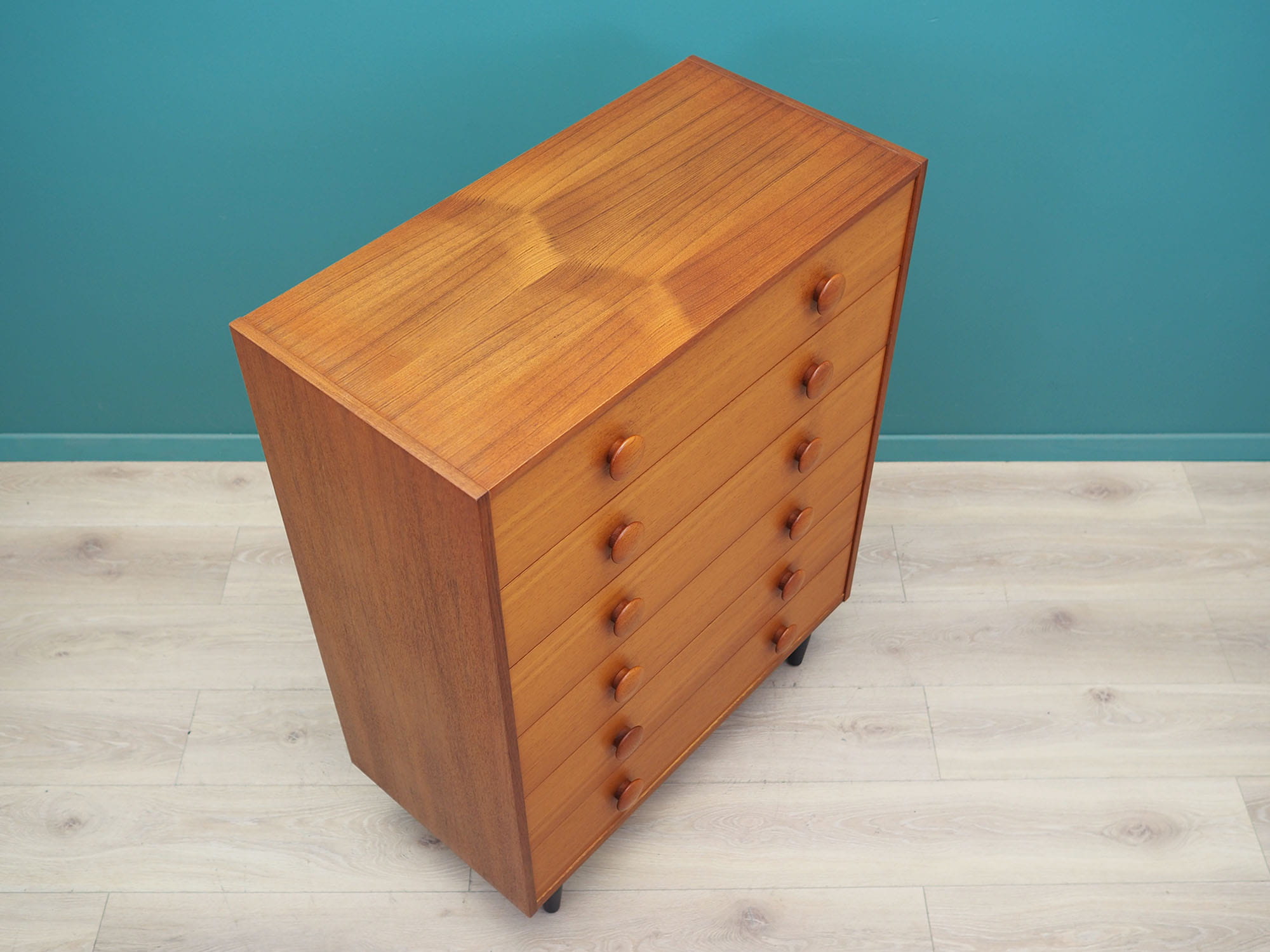 Vintage chest of drawers Teak wood Brown 1960s