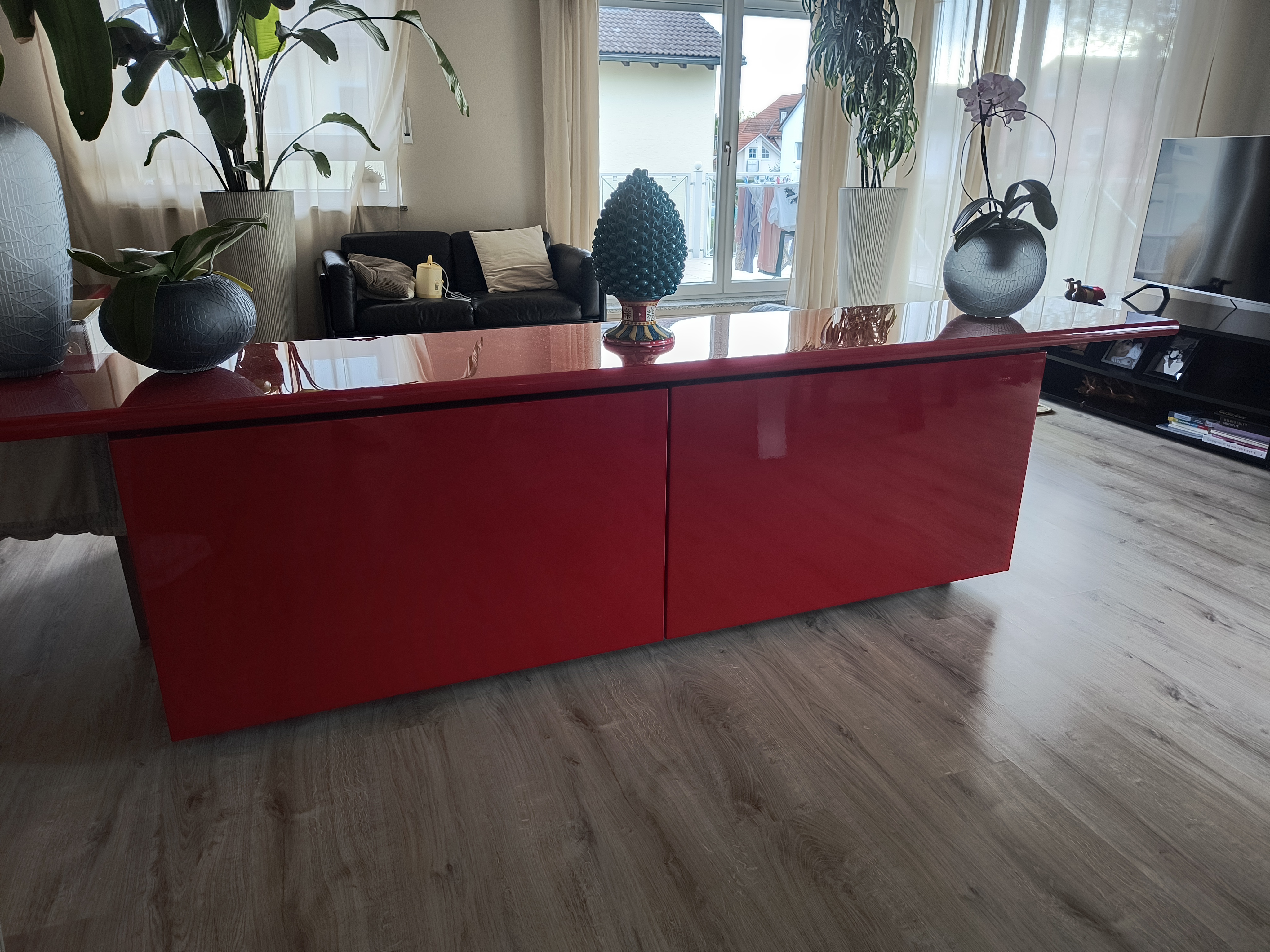 Sheraton Sideboard by Acerbis & Stoppino Red