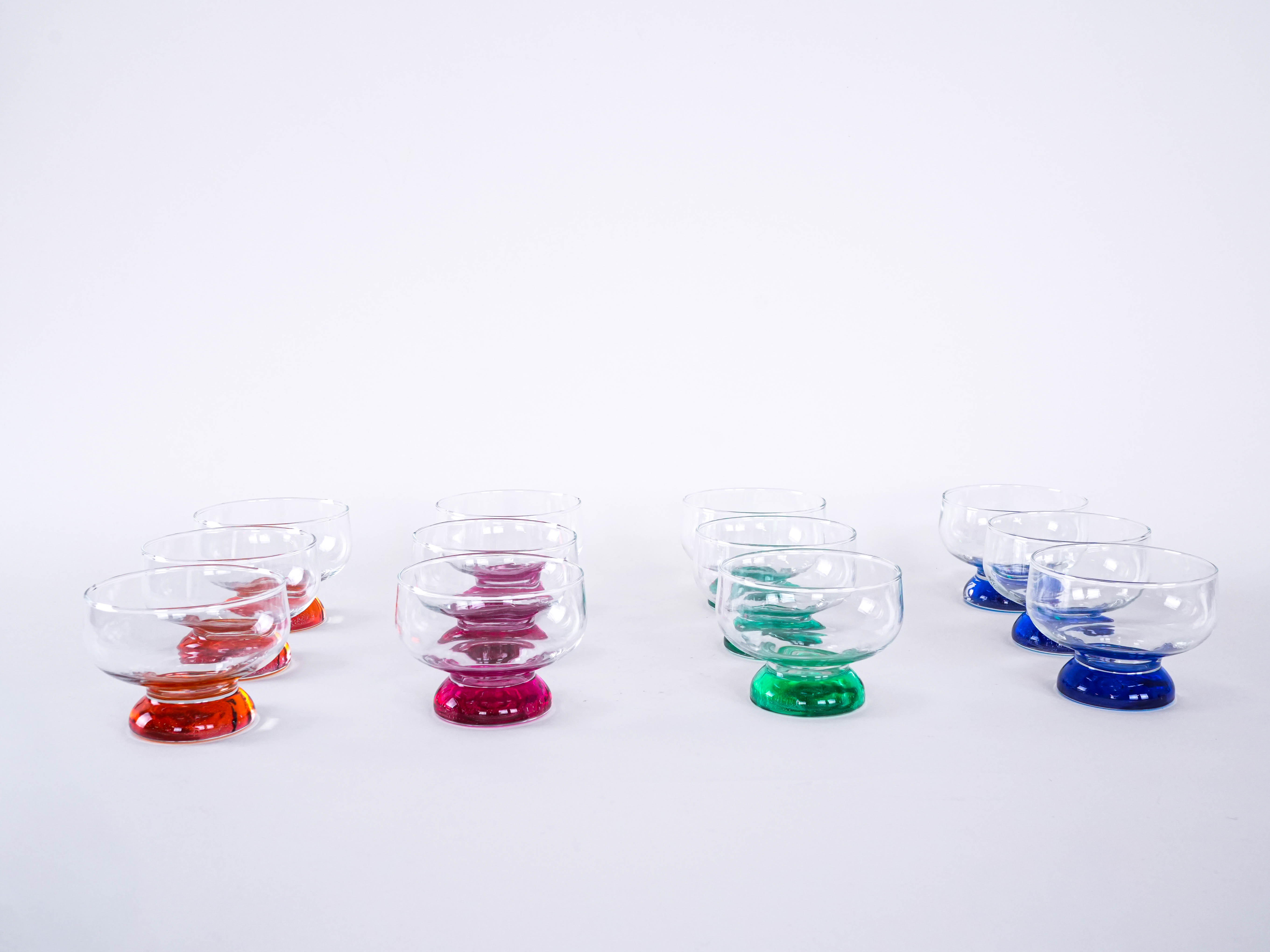 Dessert Bowl Set Multicolored 1970s