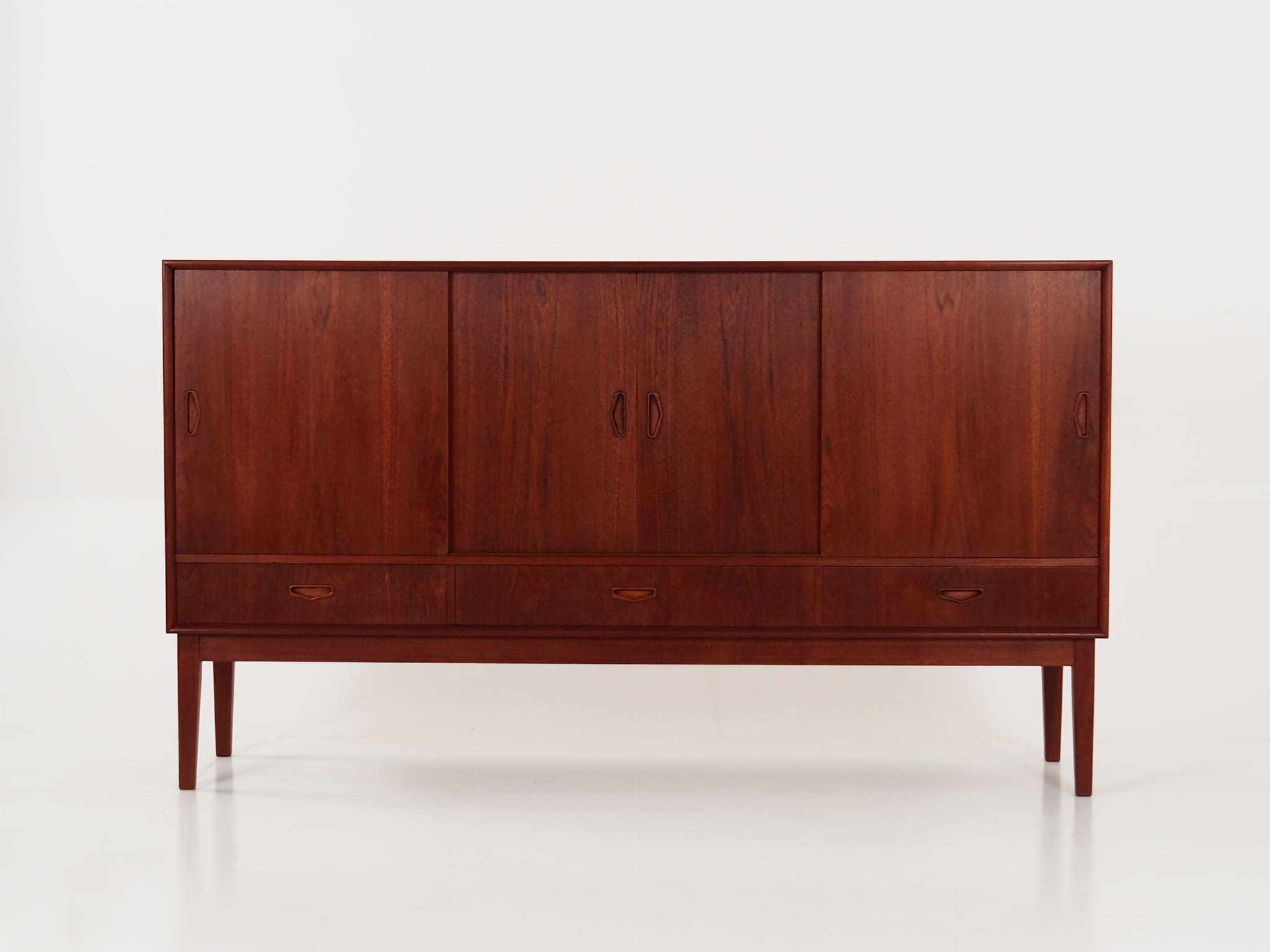 Highboard Teakholz Braun 1970er Jahre