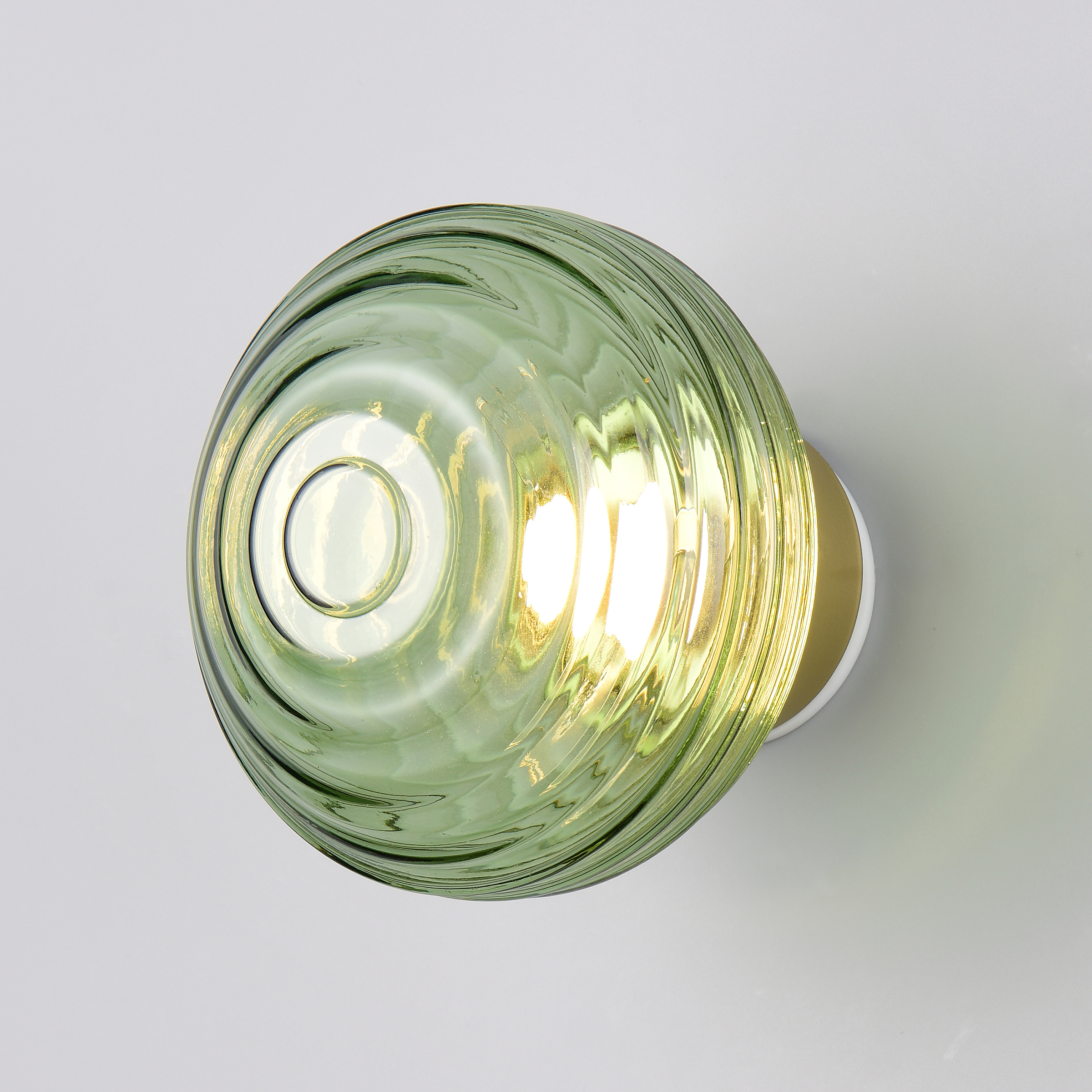 Earl LED Wall Lamp 1-Light Colored Glass Iron Green