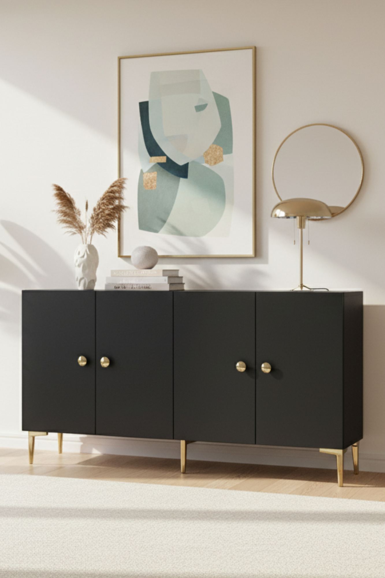 Simple 150 Sideboard Anthracite Gold