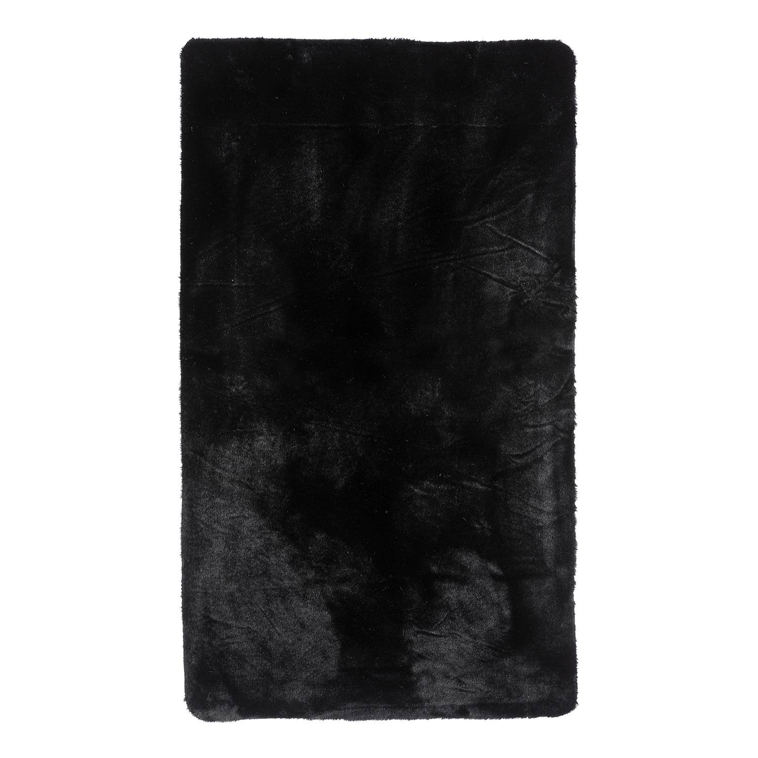 Hochflorteppich Sara I Schwarz 70 x 120 cm