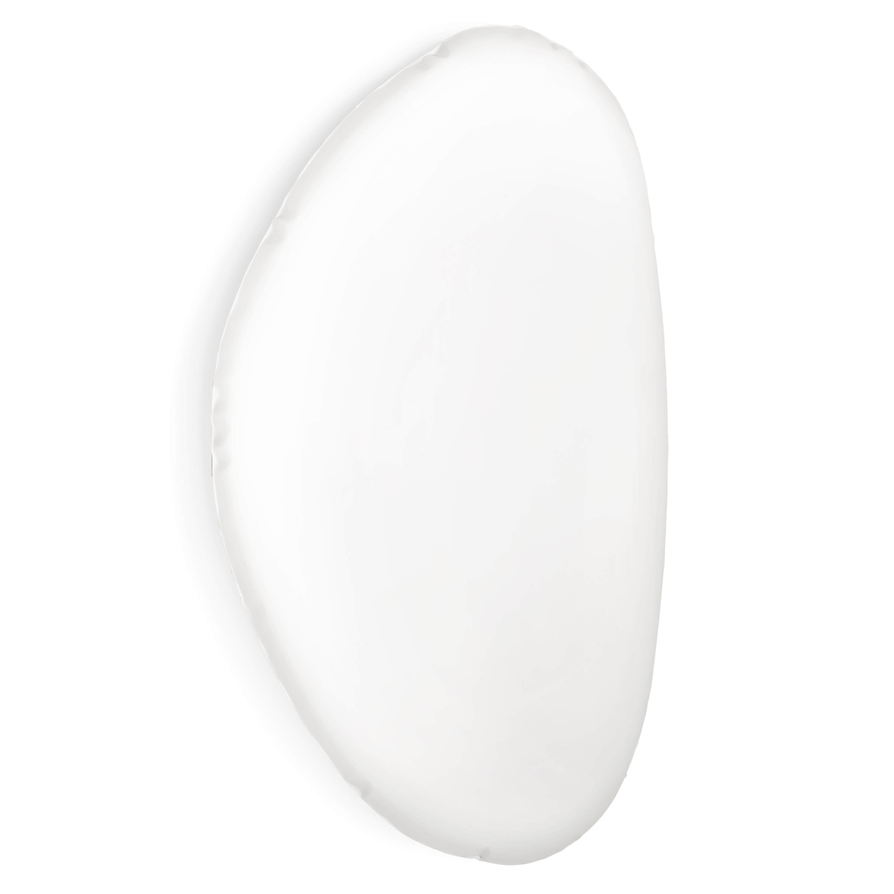 Table Mirror O2 Stainless Steel Candy White Matt