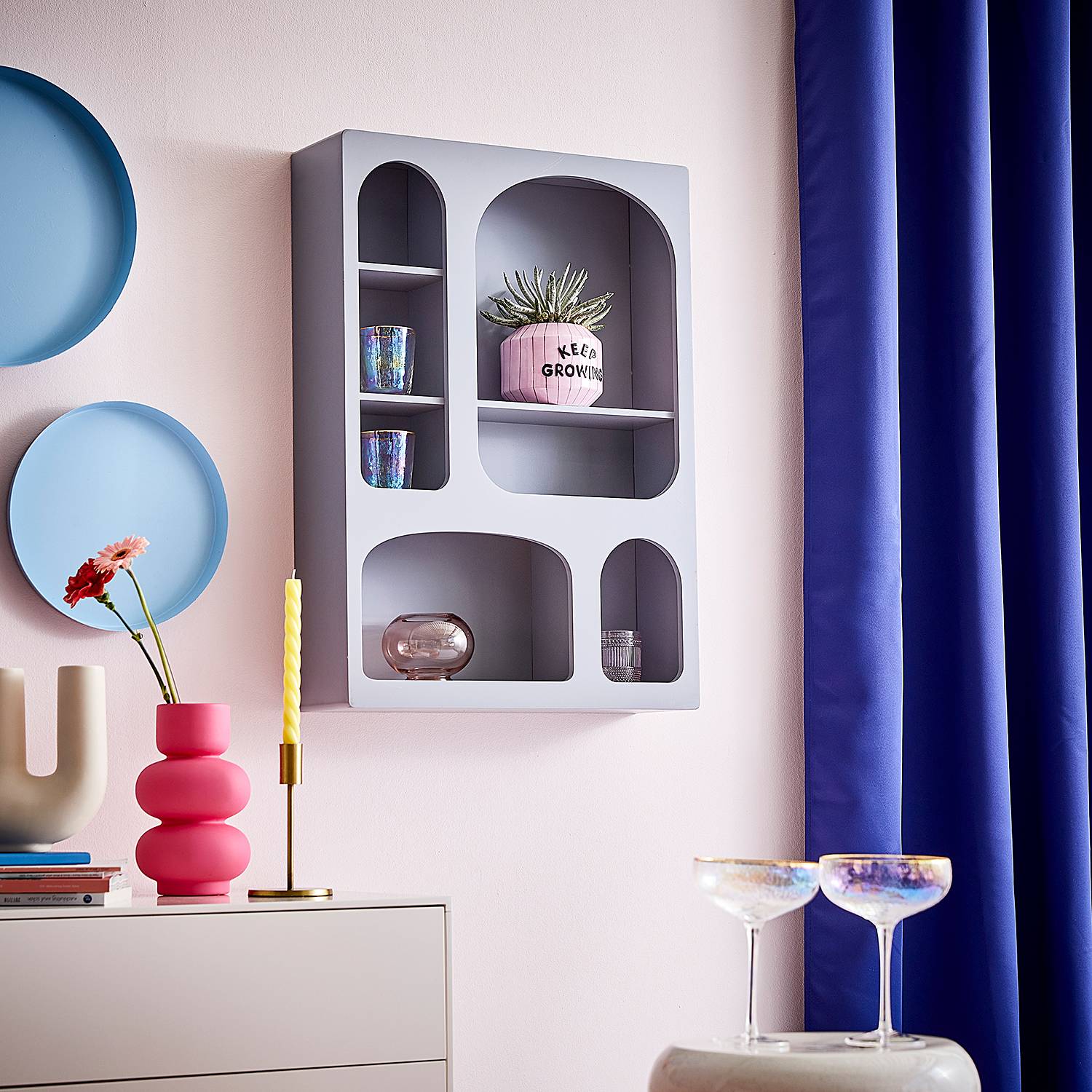 ARTISTA Wandregal MDF Grau