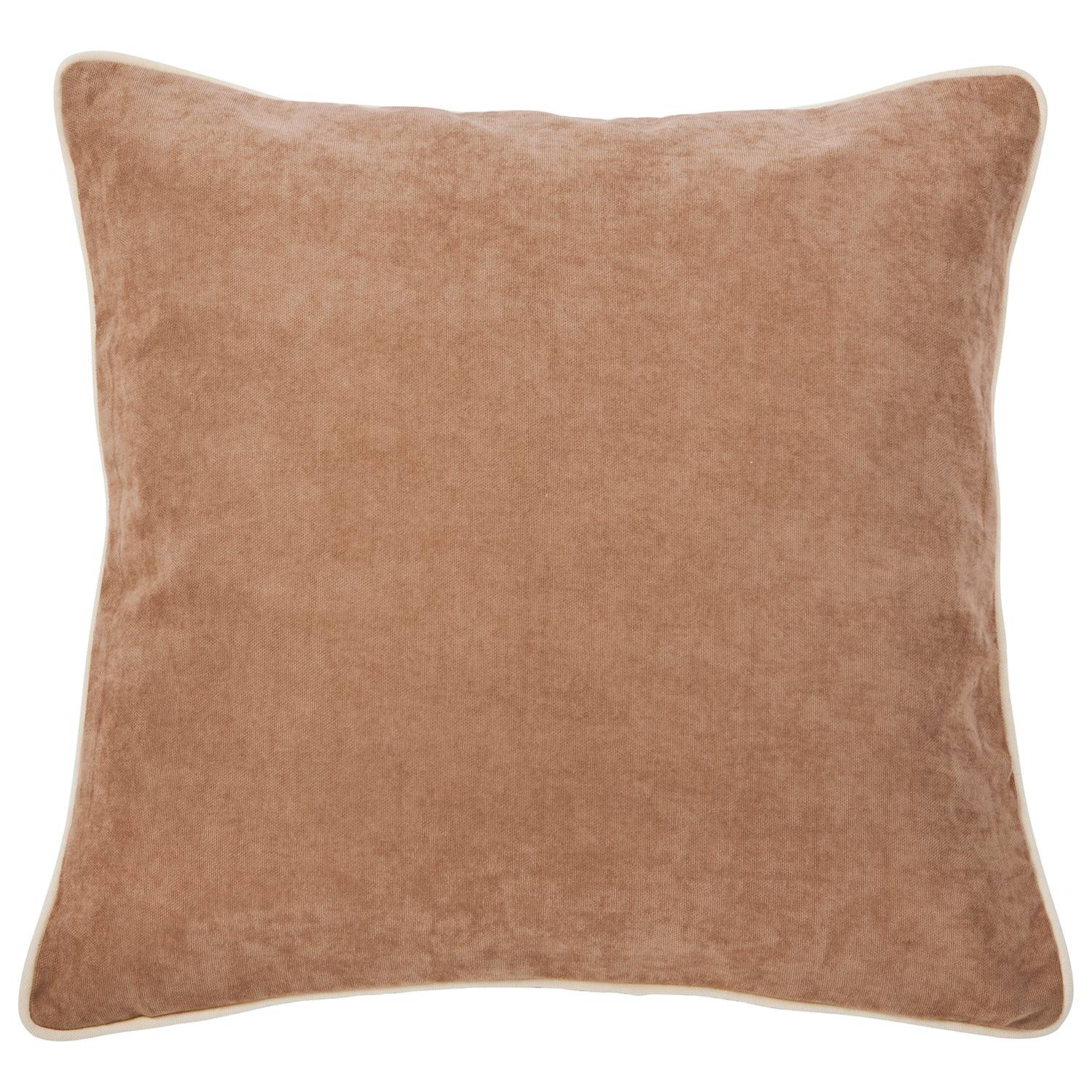 Kisssenhülle Joy Samt Taupe 65 x 65 cm