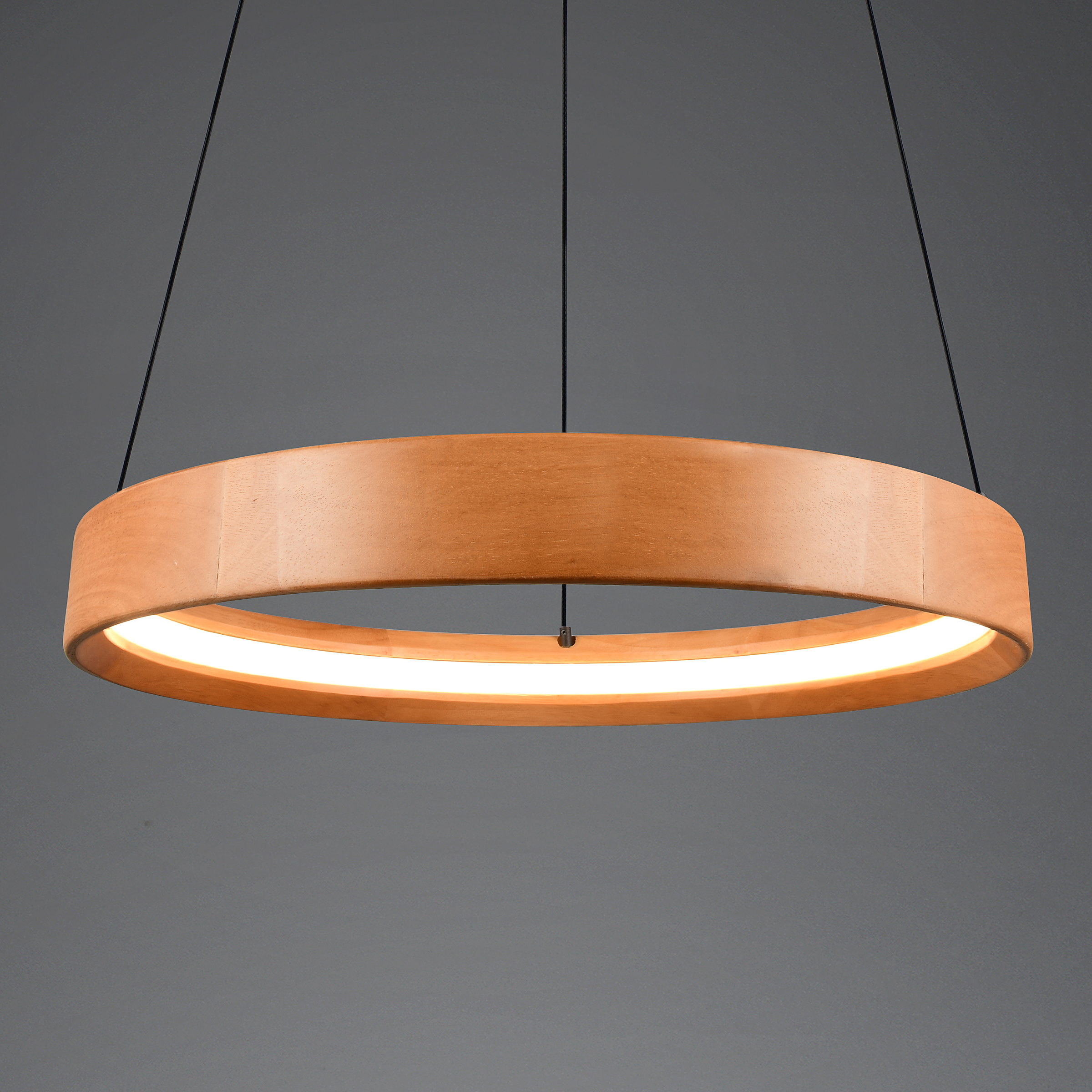 Lynwood LED-Pendelleuchte 1-flammig Teilmassiv Eisen