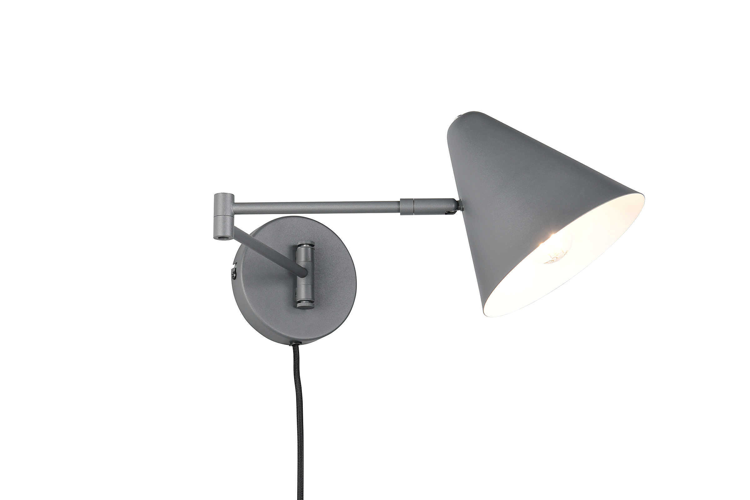 1-Light Cosima Wall Lamp Iron Dark Grey