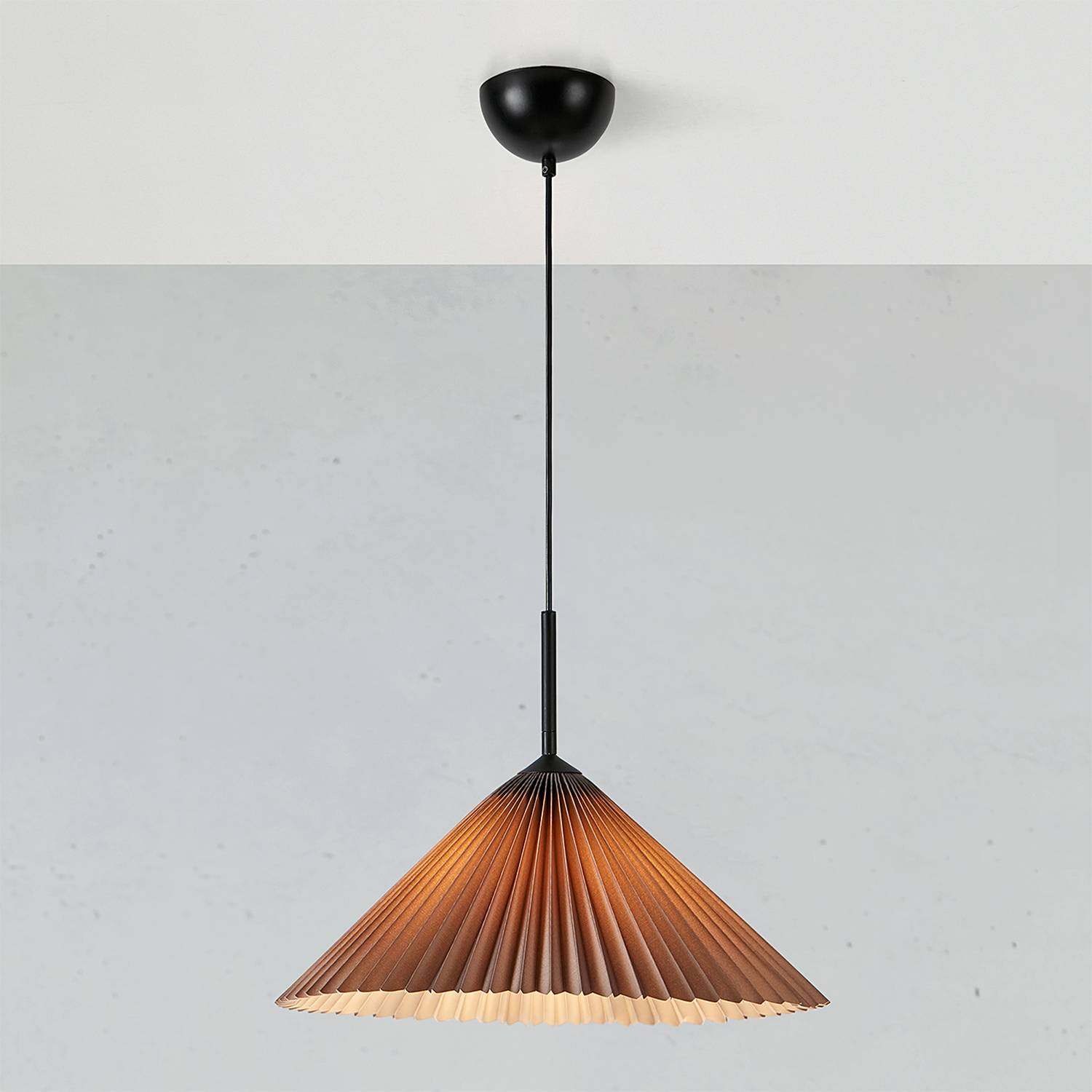 Pleated pendant lamp PVC 1-light