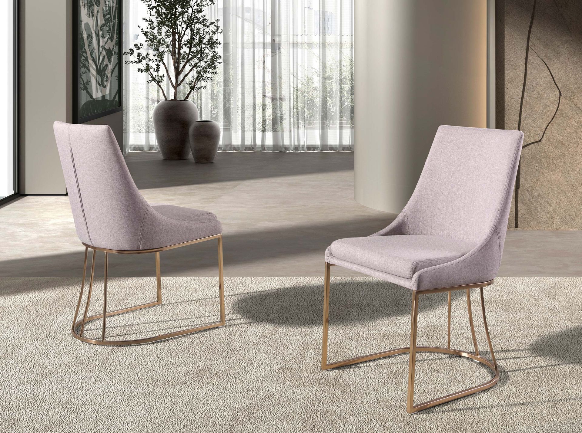 Esszimmerstuhl Textil Grau