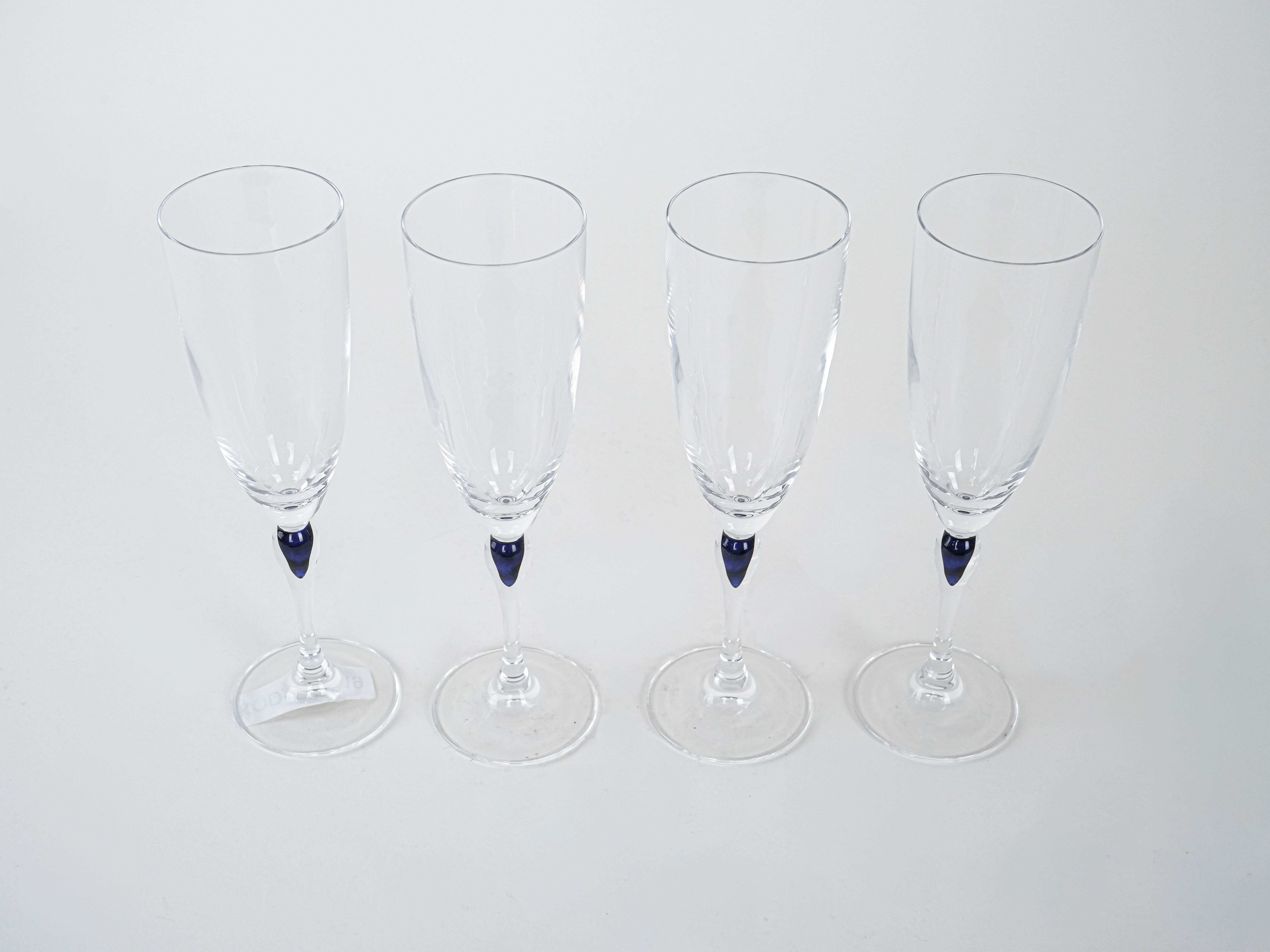 Vierer-Set Gläser 1970er Jahre