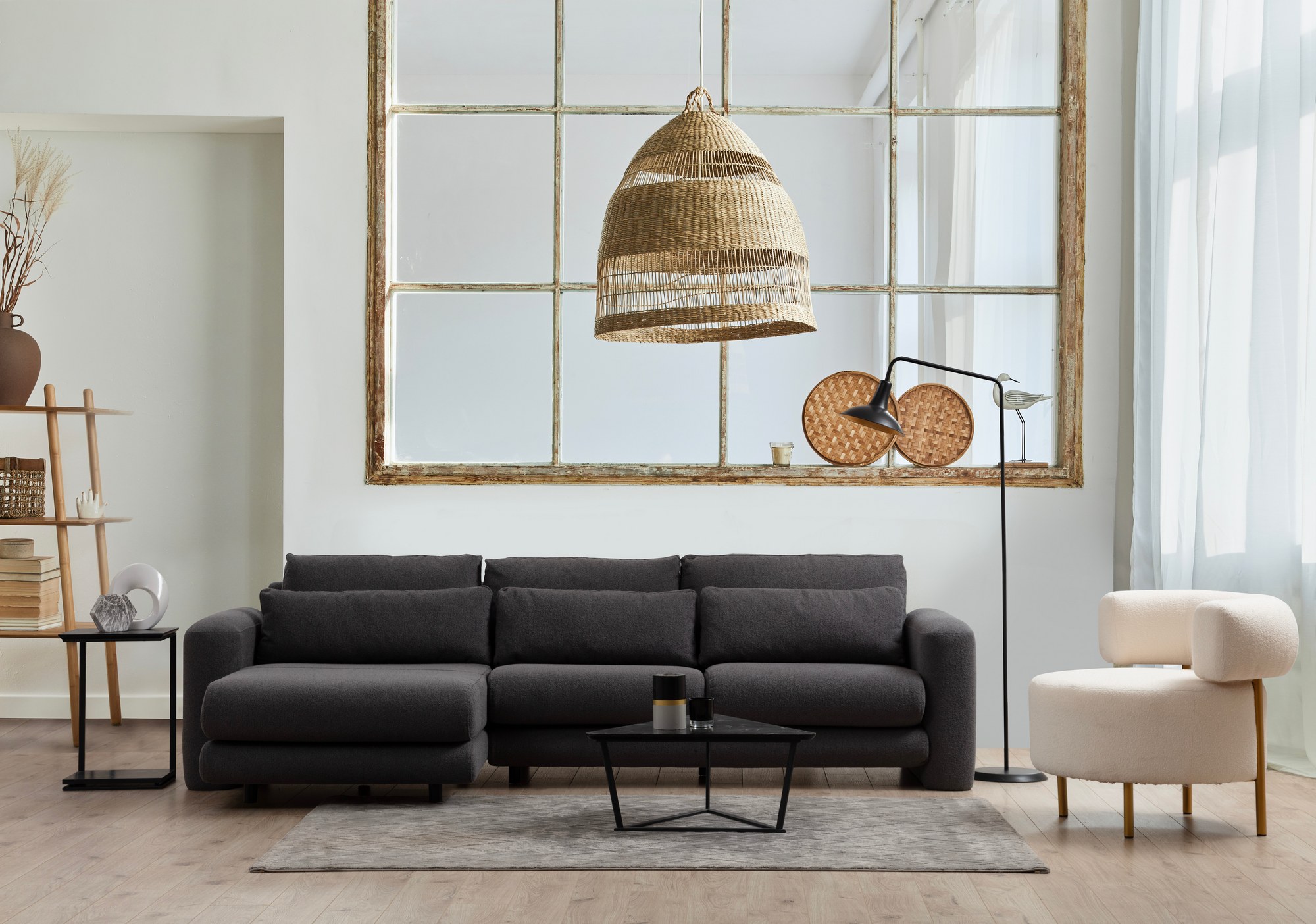 Lily Divano angolare sinistro grigio