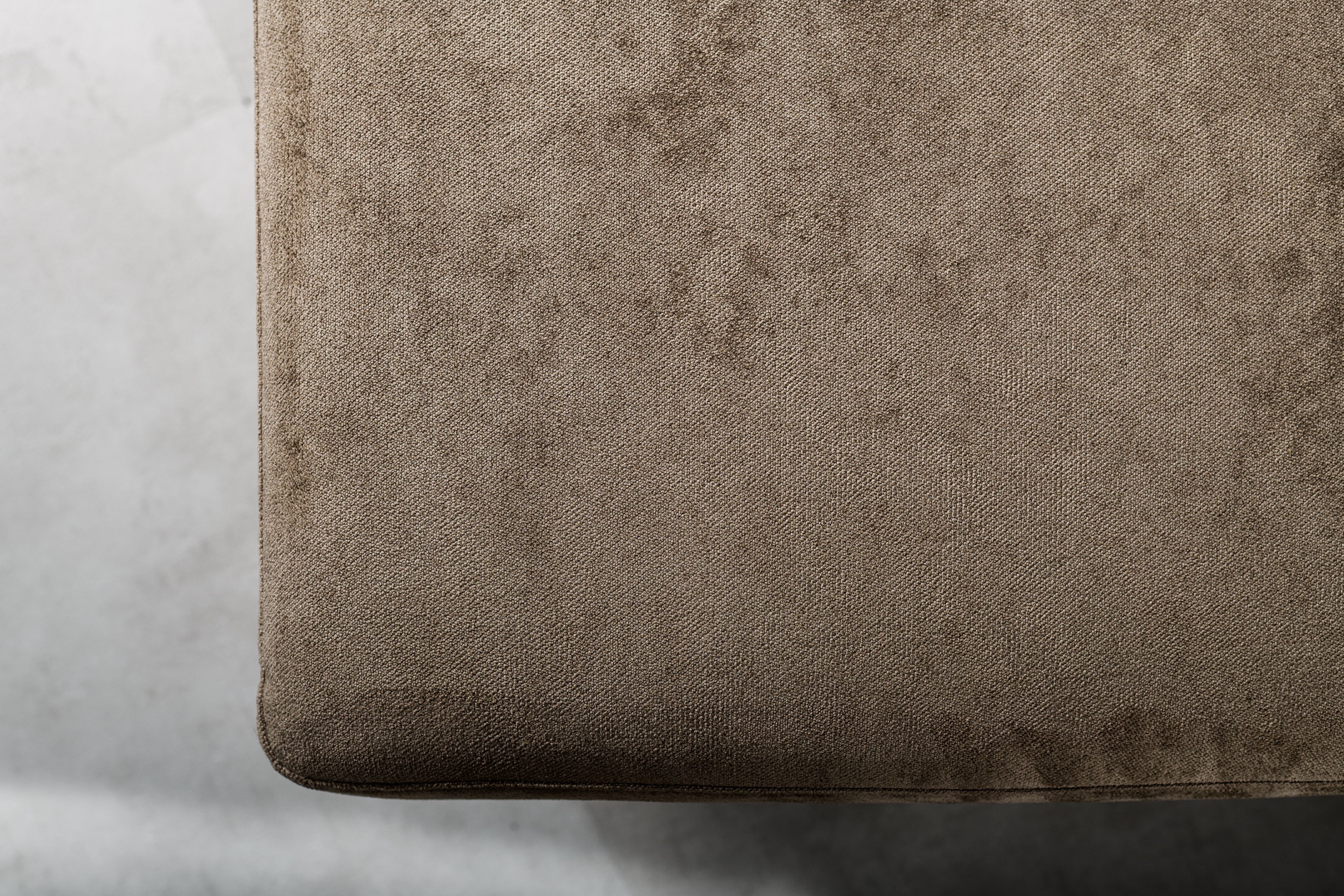 Sofa 3-Sitzer Chaiselongue Links Stoff Braun