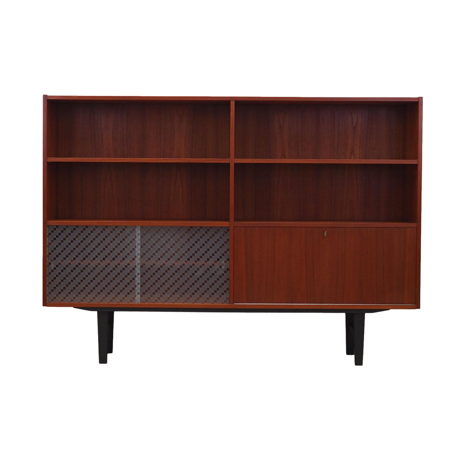 Vintage Bücherregal Teakholz Braun 1970er Jahre