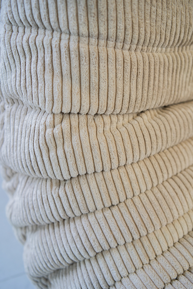 Togo Armchair and Ottoman Set Cord Beige