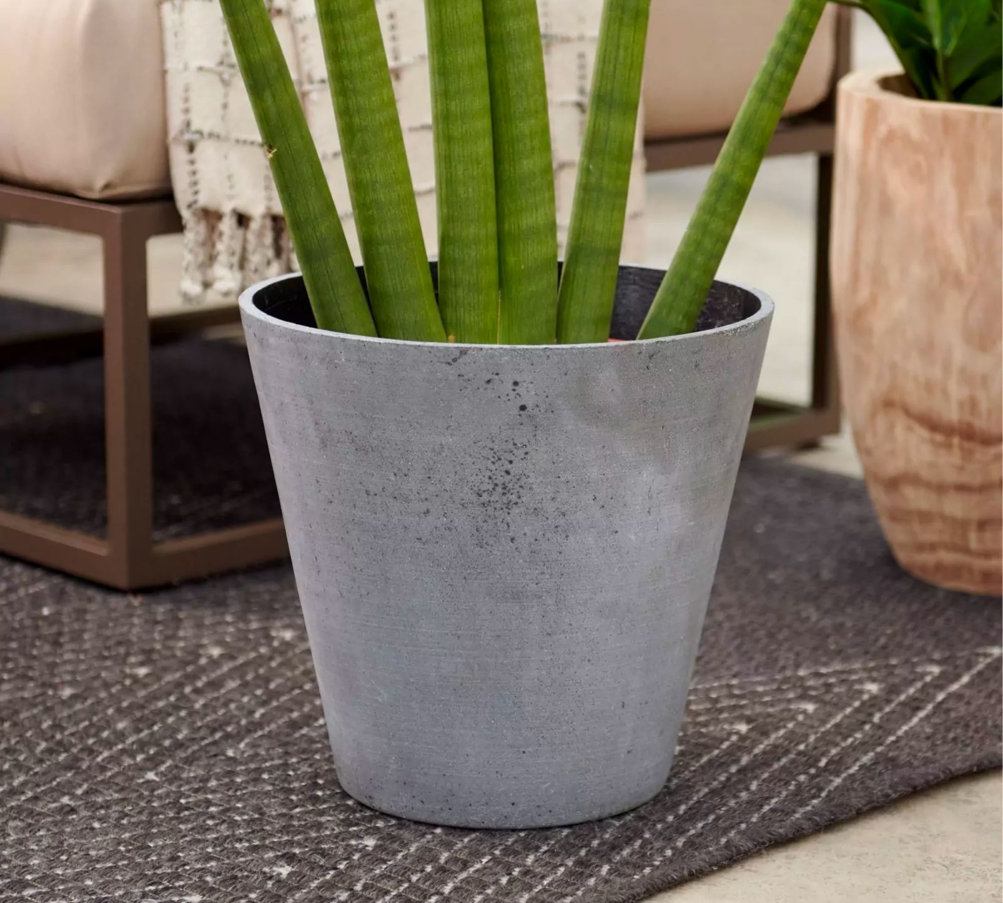 Coluna Blumentopf Dunkelgrau Höhe 24cm Ø 26cm 65731