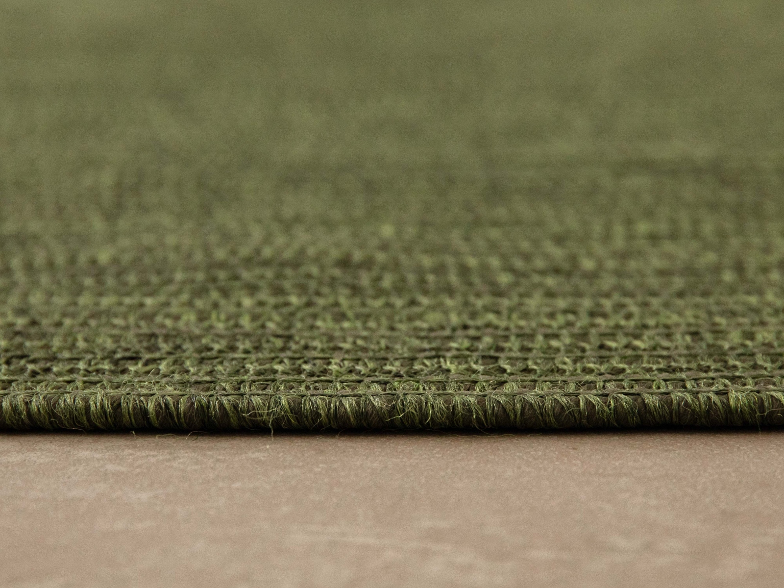 Creu Rug Round Synthetic Khaki 150 x 150 cm