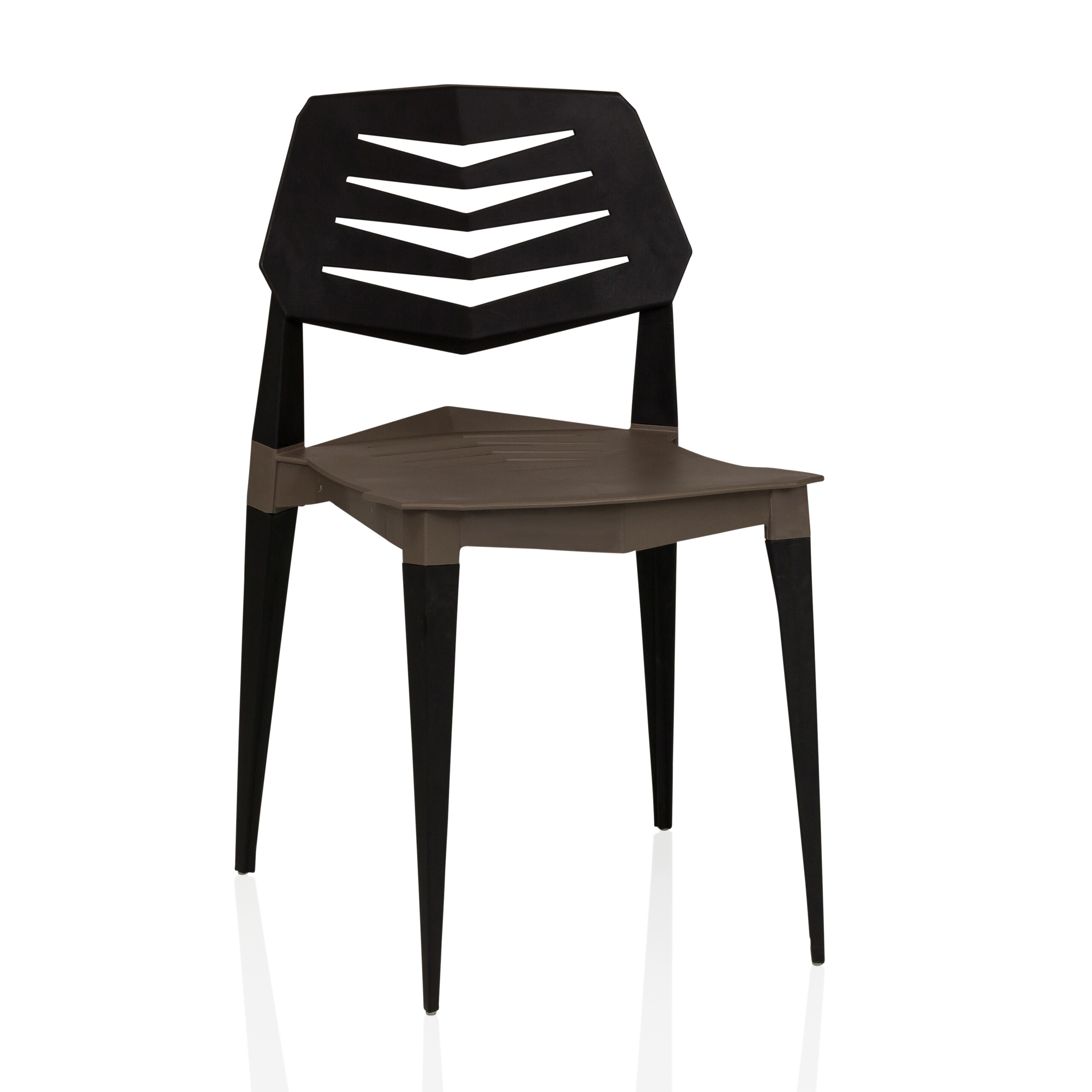 Flecharo Dining chair Plastic Black Brown