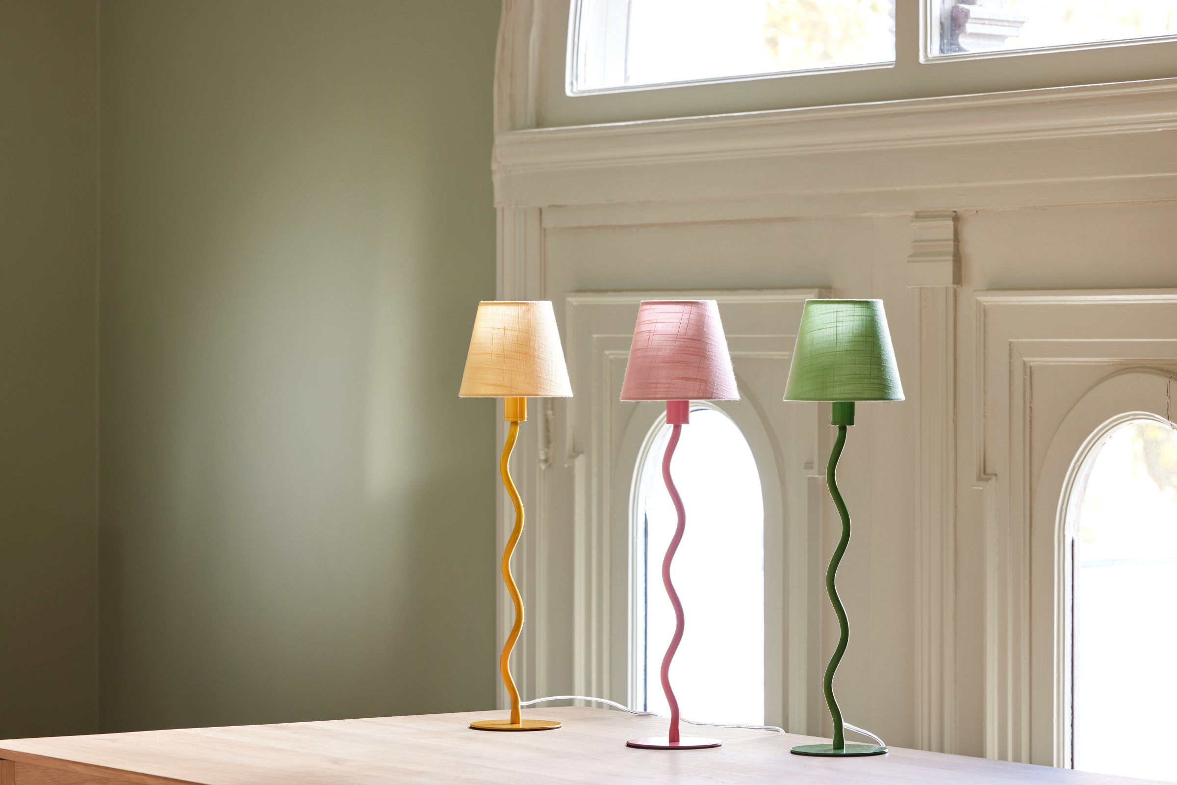 Twist Tischlampenfuß Gelb