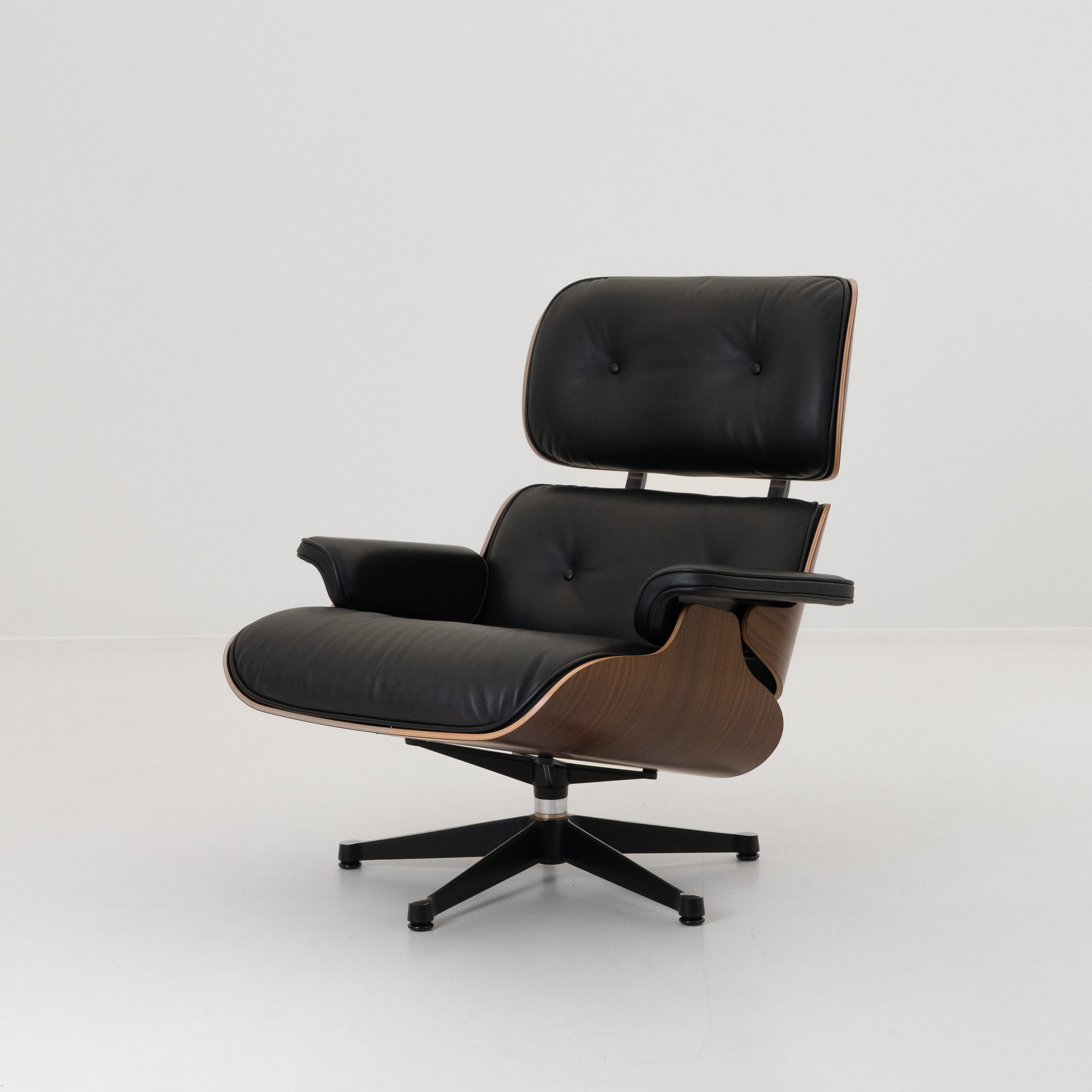 Eames Lounge Chair mit Ottoman Palisander Schwarz