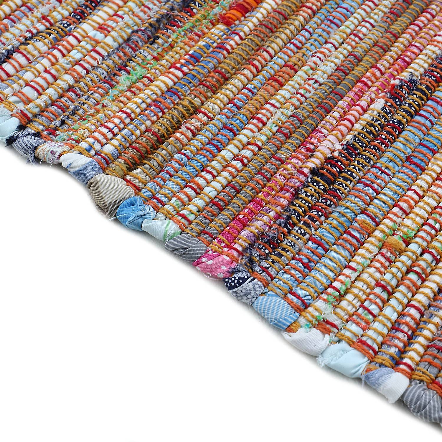 Kelim Läufer Chindi Baumwolle Orange 75x200cm