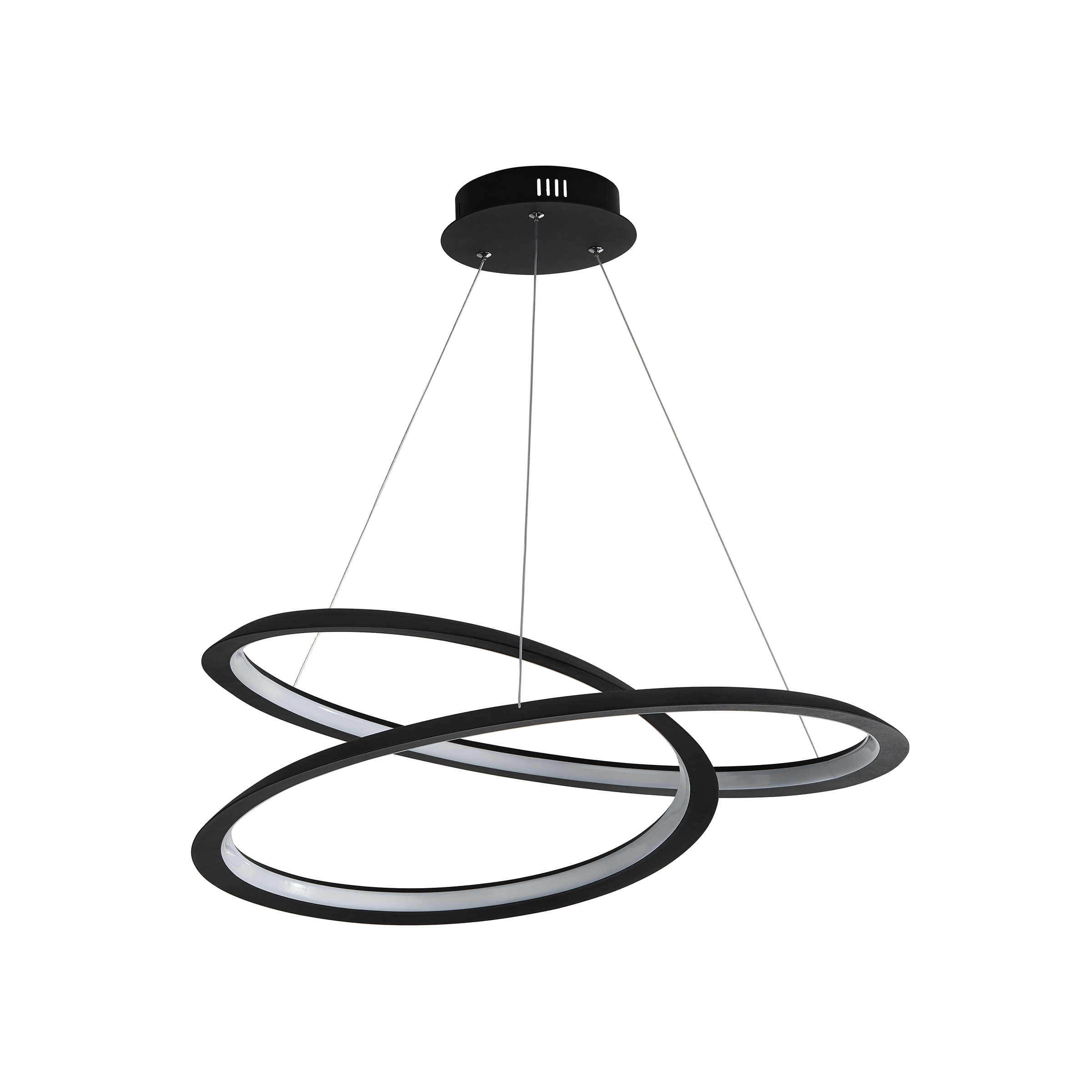 LED Pendelleuchte Swirl Aluminium Stahl Schwarz