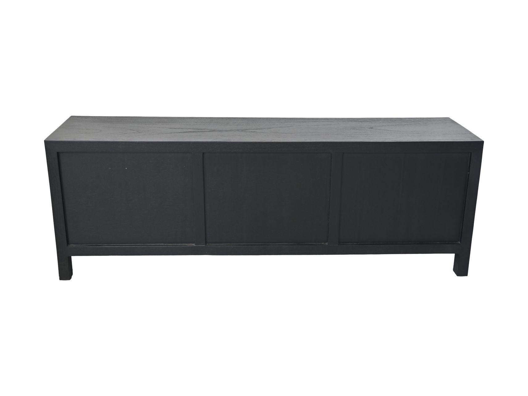 Sideboard Teakholzfurnier Schwarz