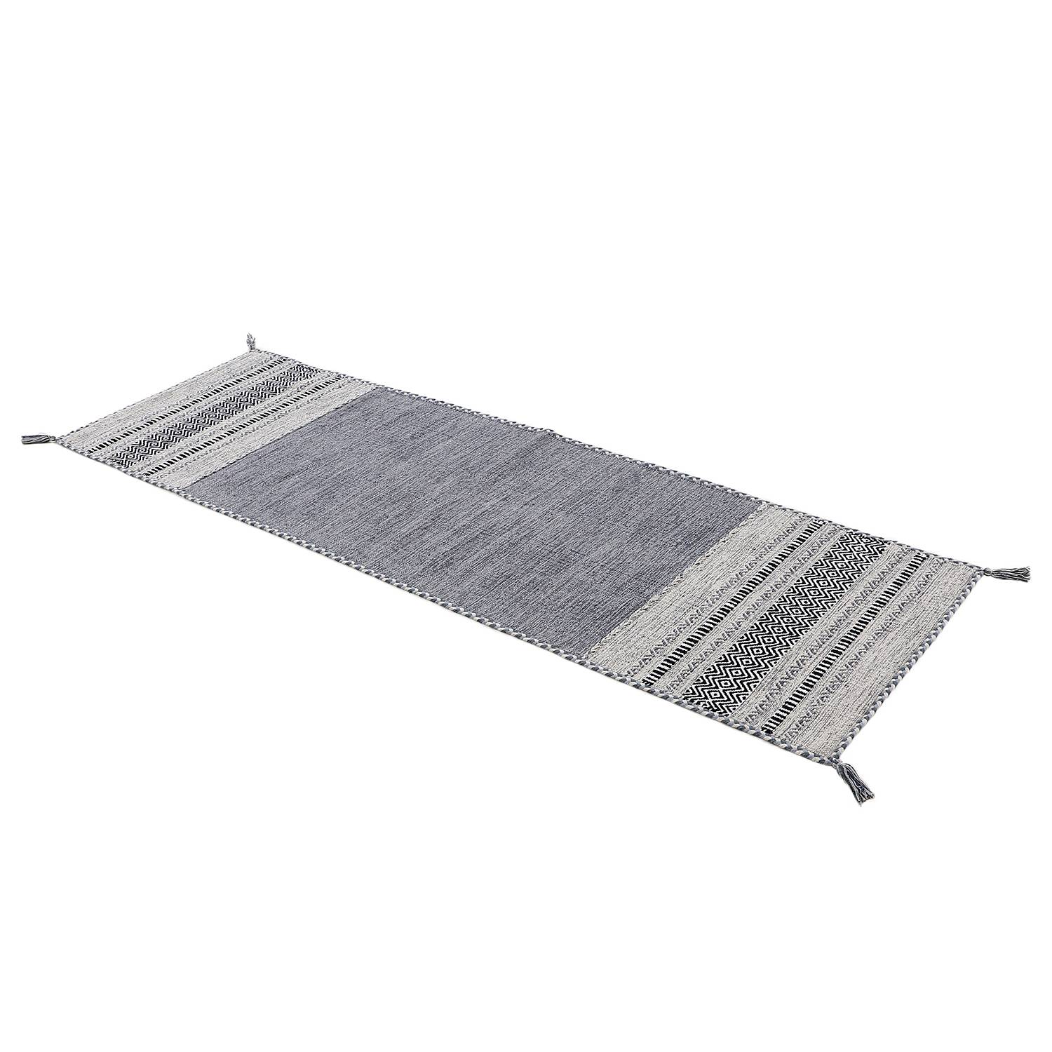 Läufer Kelim Azizi Baumwolle Grau 60 x 180 cm