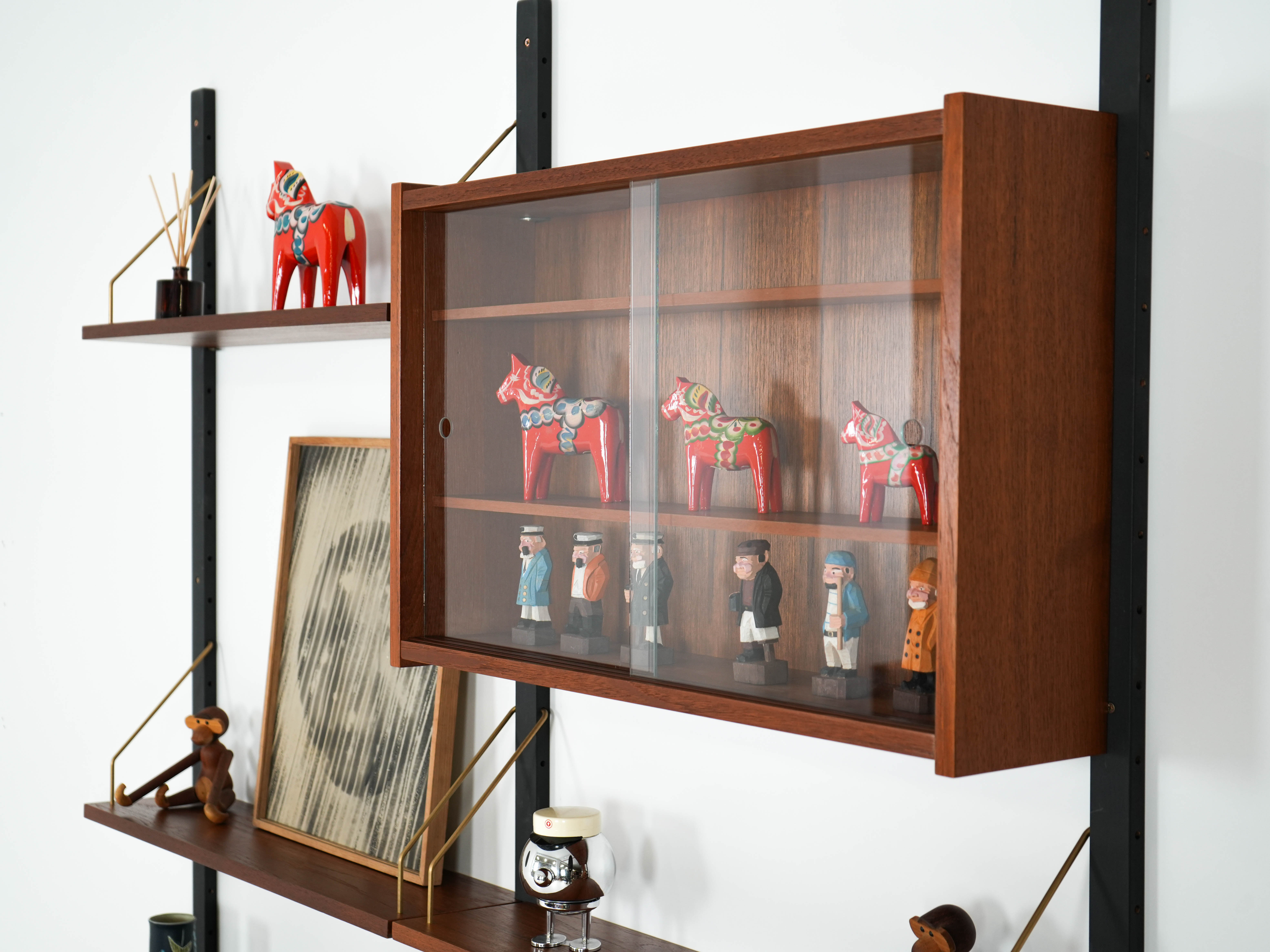 Teak-Wandmöbel PS System Braun 1960er Jahre