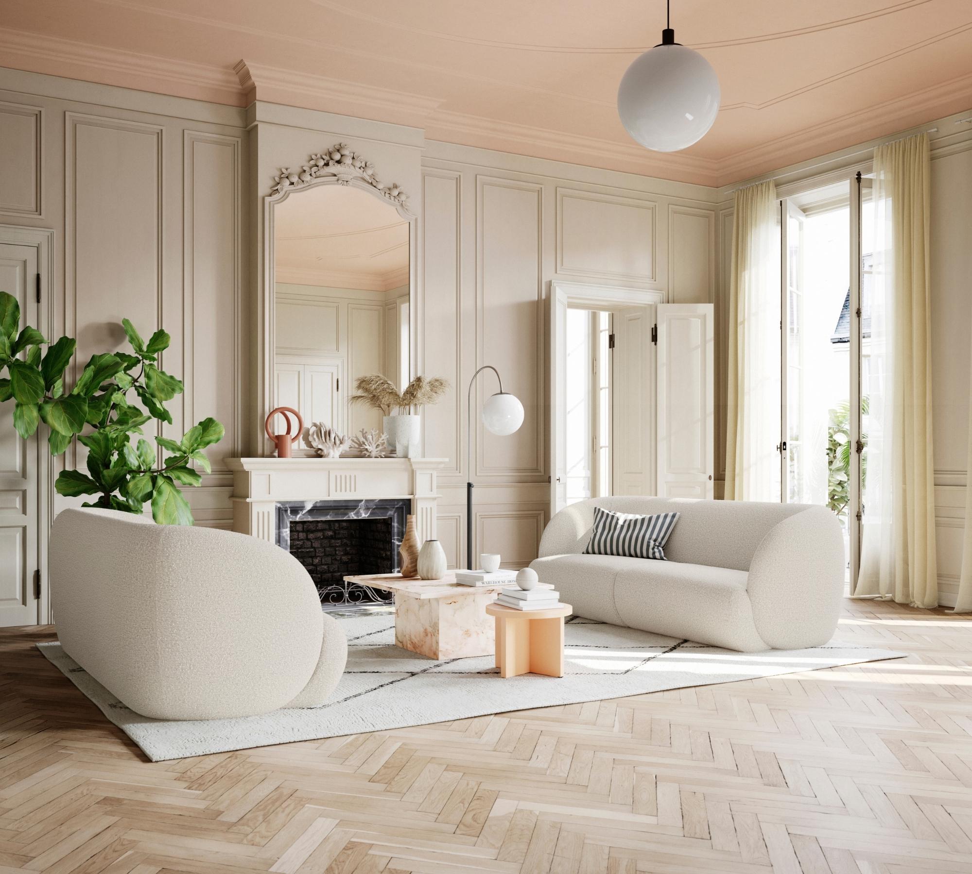 Design-Award-Winning Paula 3-Sitzer Sofa Danny Cream