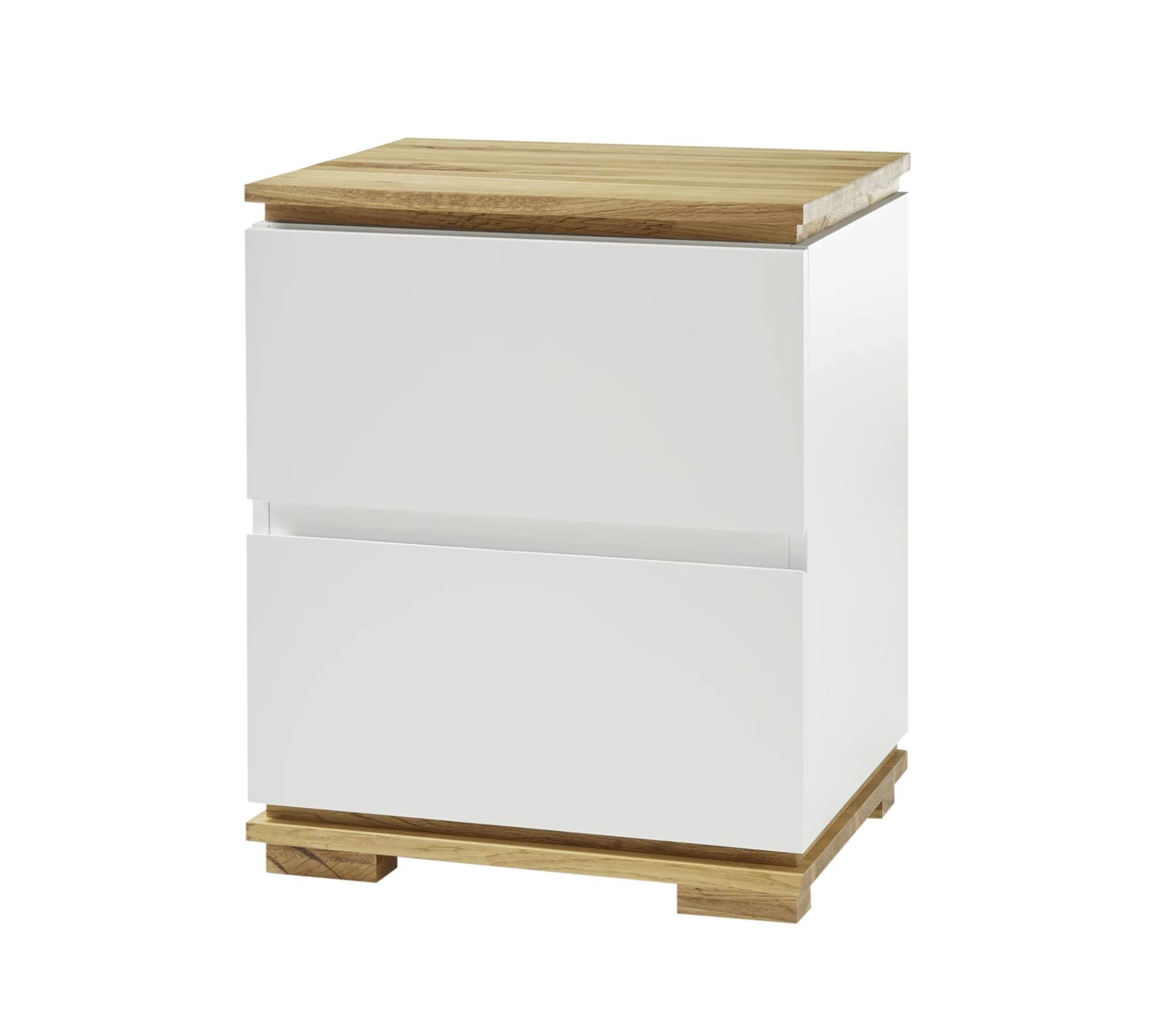 Nachtkommode Holz Weiß