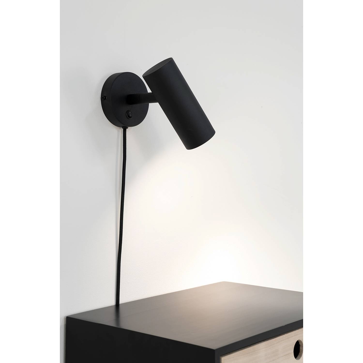 Wall lamp Paris Steel 1-bulb Black