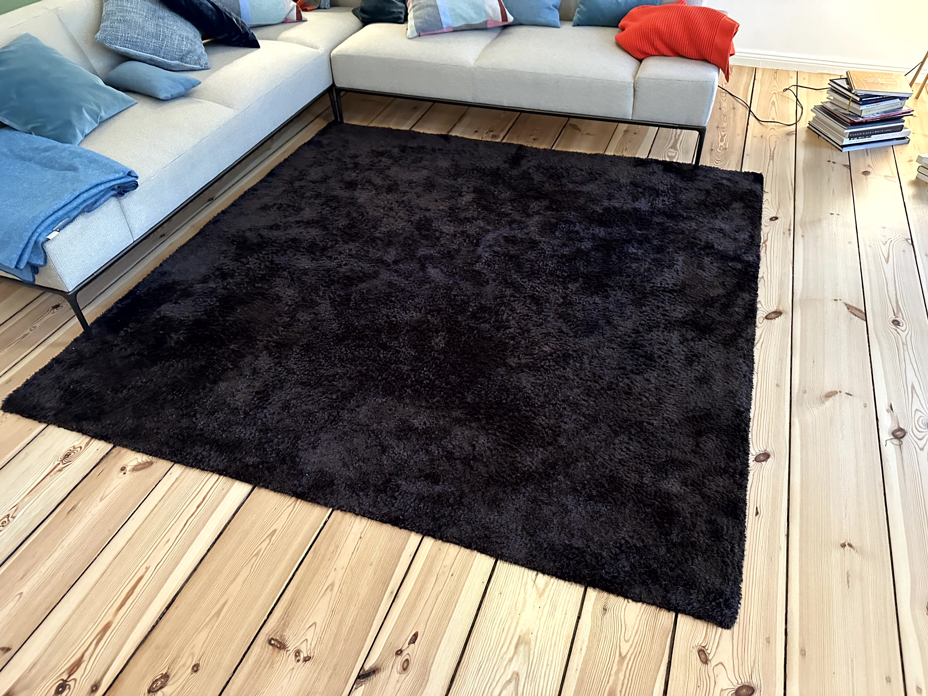 Handgefertigter Teppich Braun 200X200cm