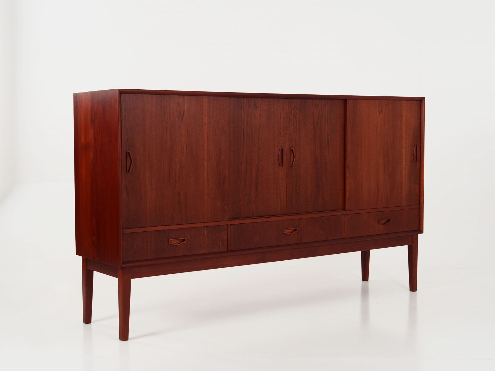 Highboard Teakholz Braun 1970er Jahre