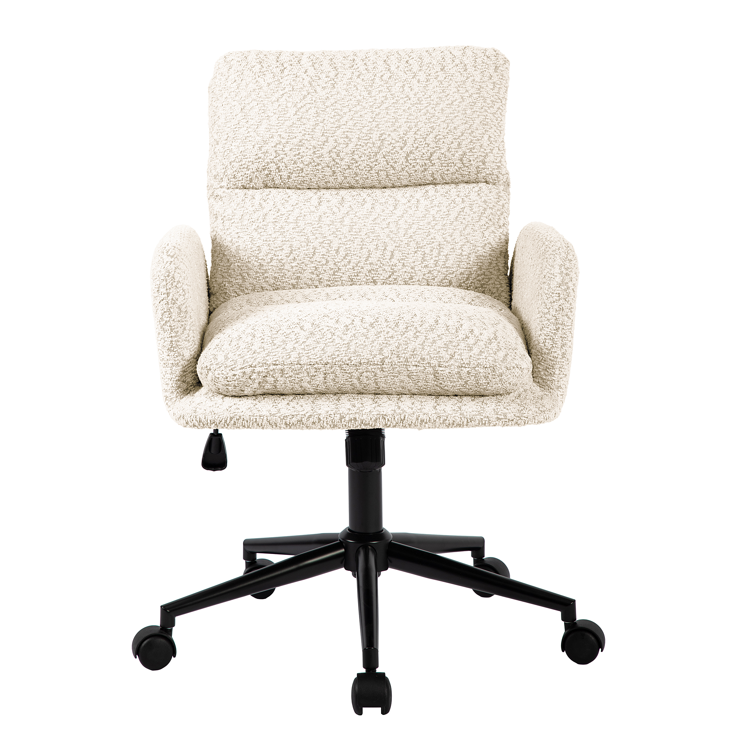 MUSUDA office chair textured fabric iron cream
