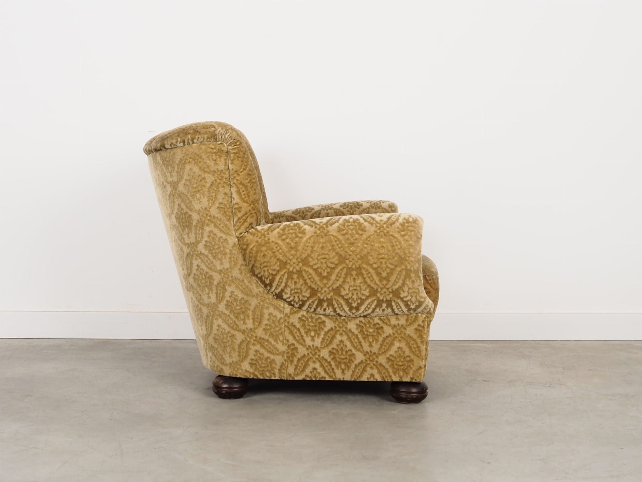 Armchair Textile Wood Yellow 1960s