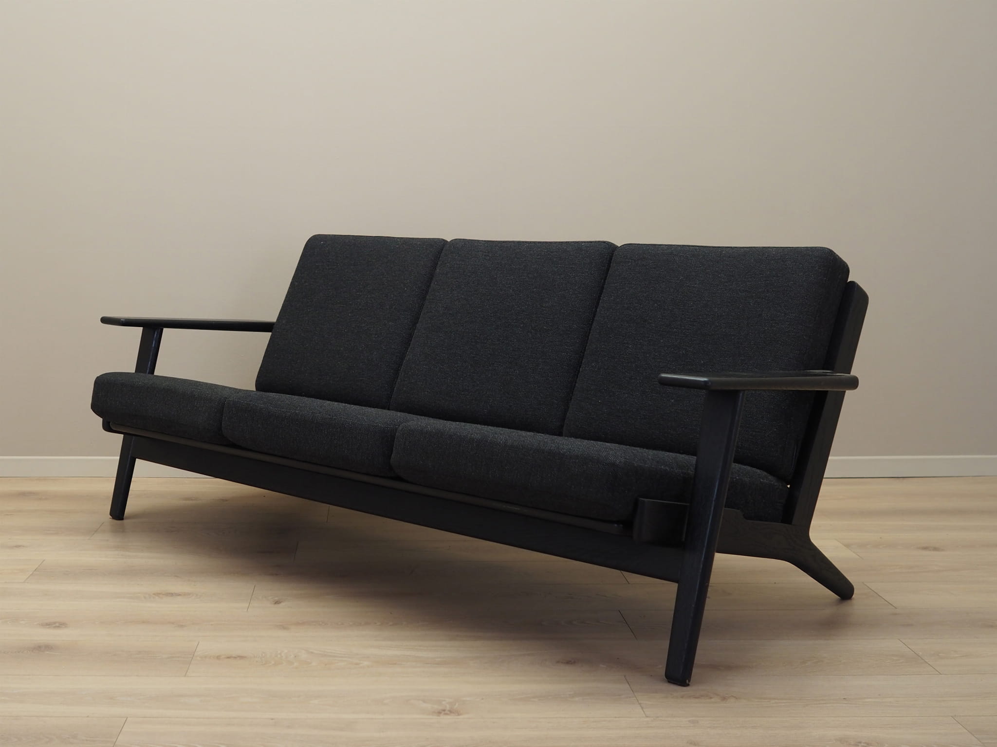 Sofa Textil Holz Schwarz 1960er Jahre