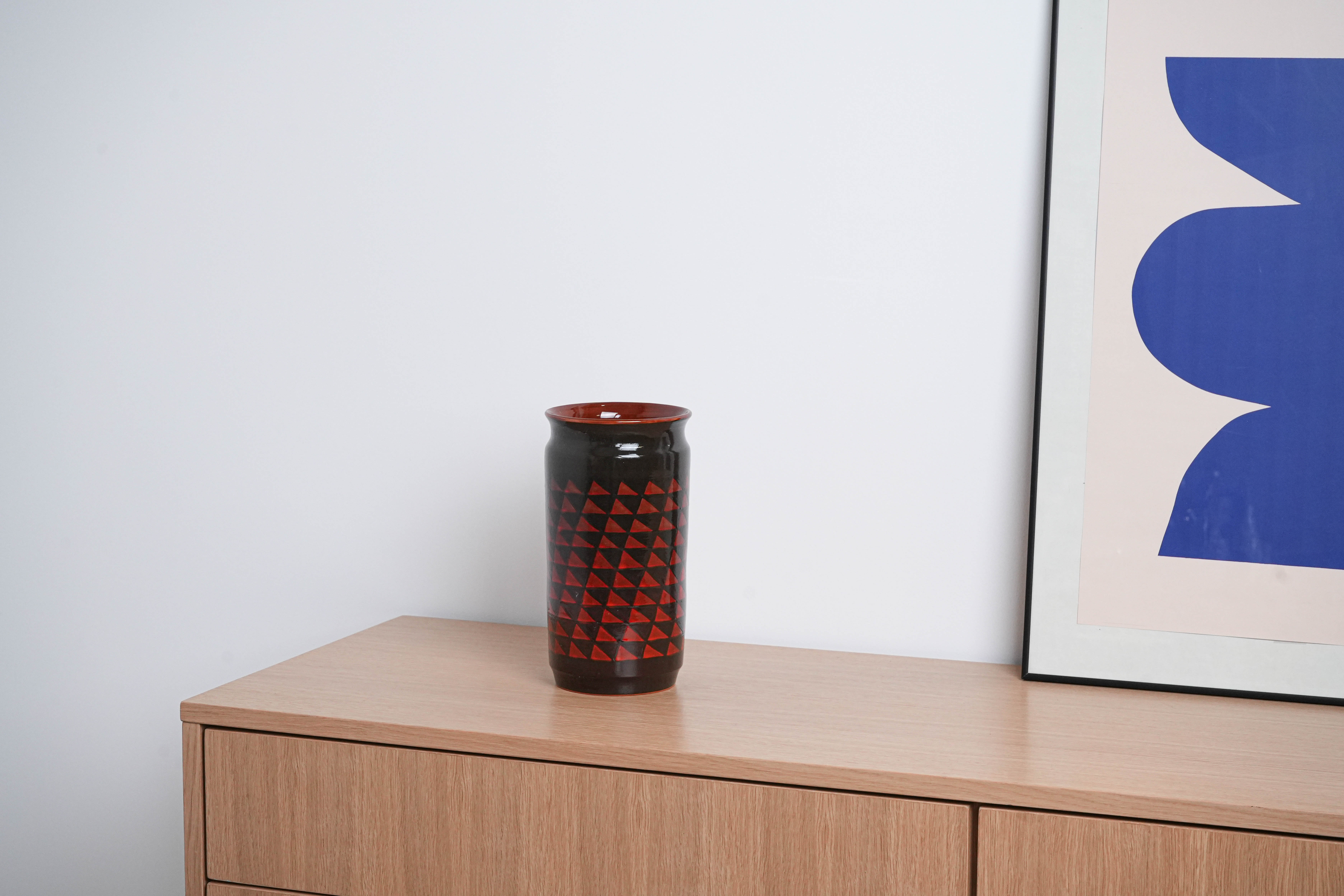 Keramikvase Rot