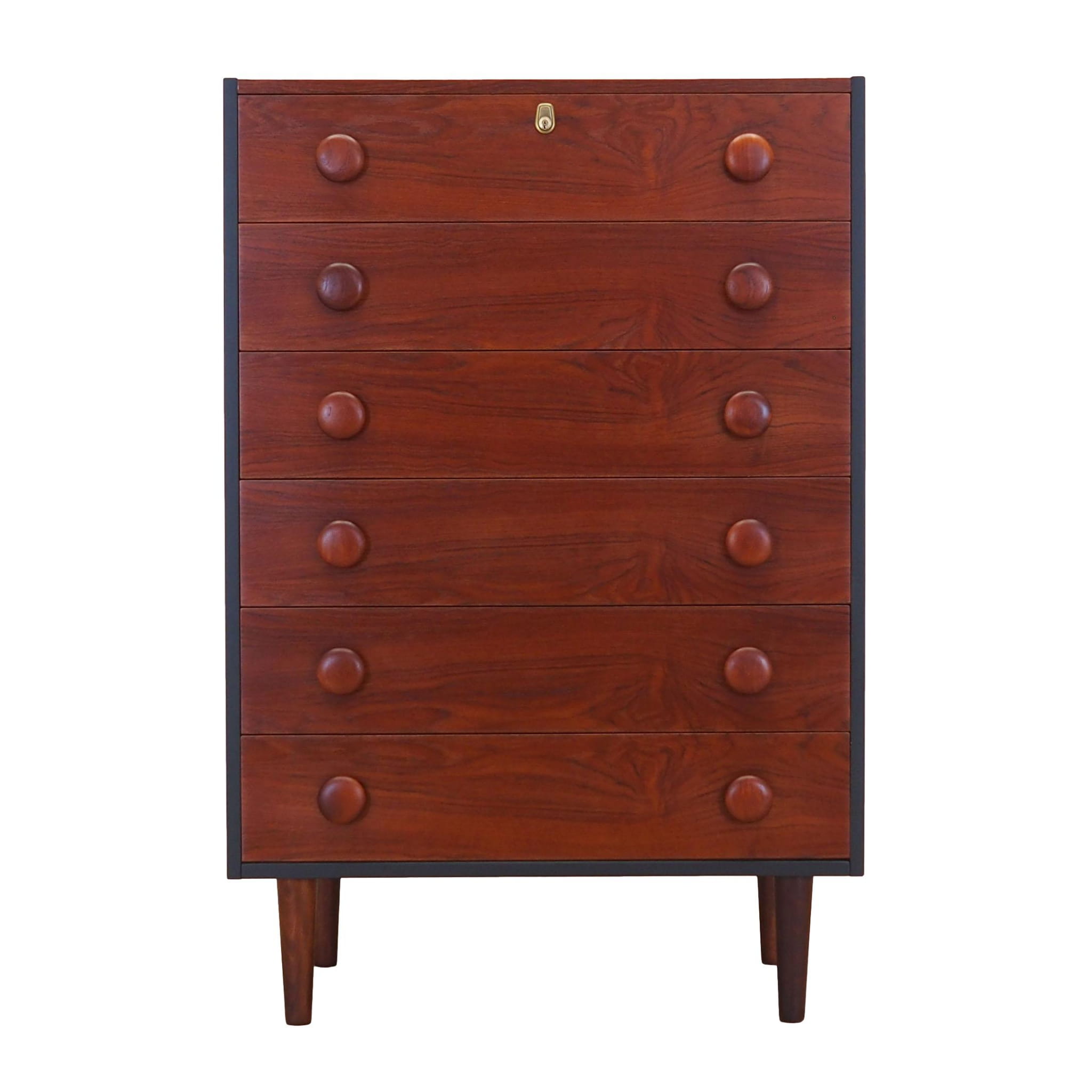Vintage Cassettiera in Teak Marrone Anni '70