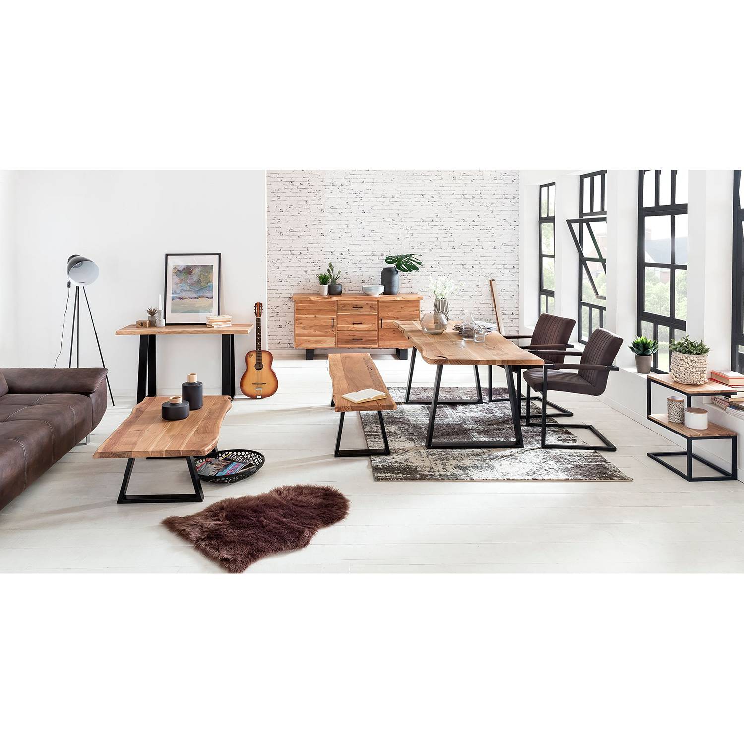 Palos III Side Table Acacia Wood Brown